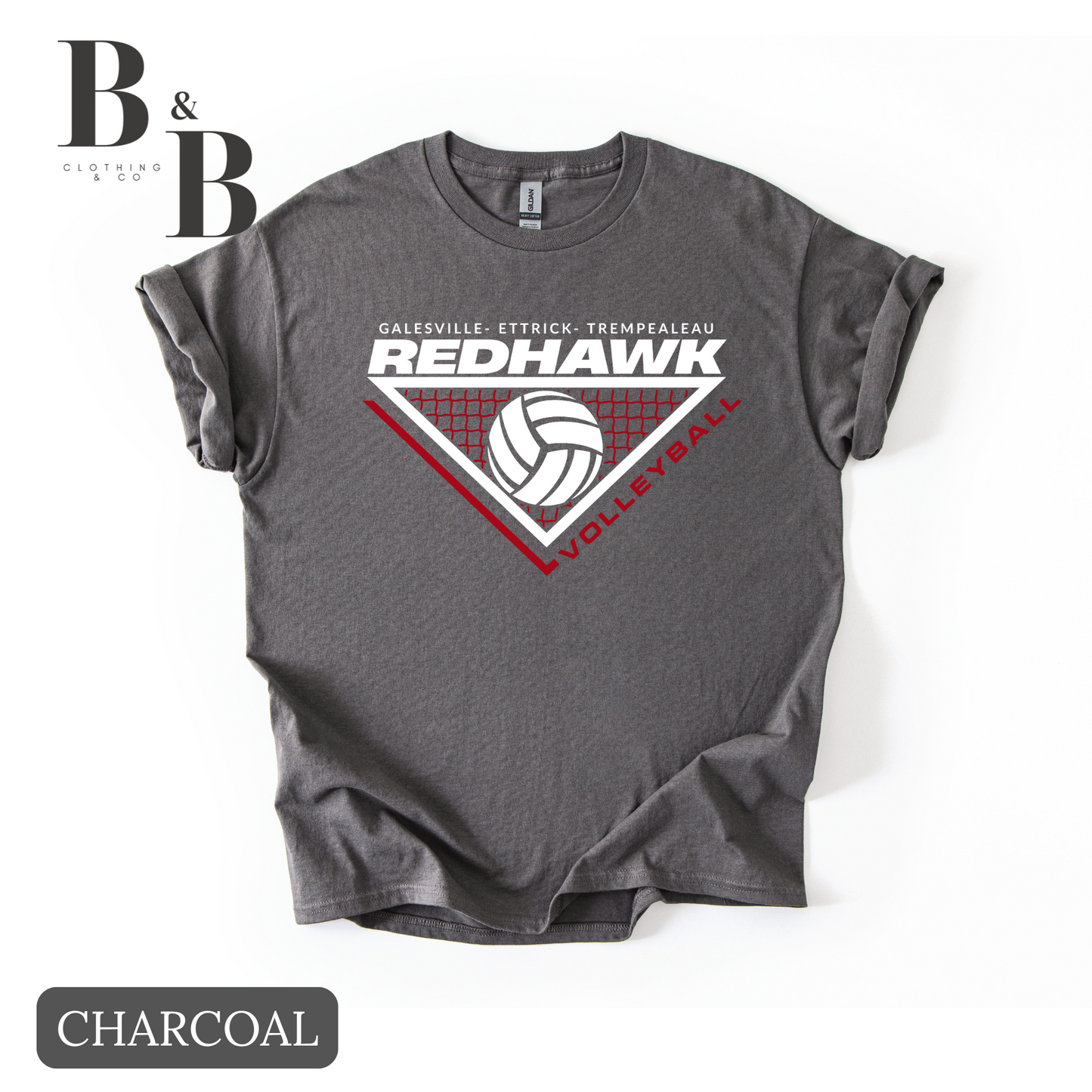 Gale-Ettrick-Tremp Redhawk Volleyball Tee/Crewneck/Hoodie