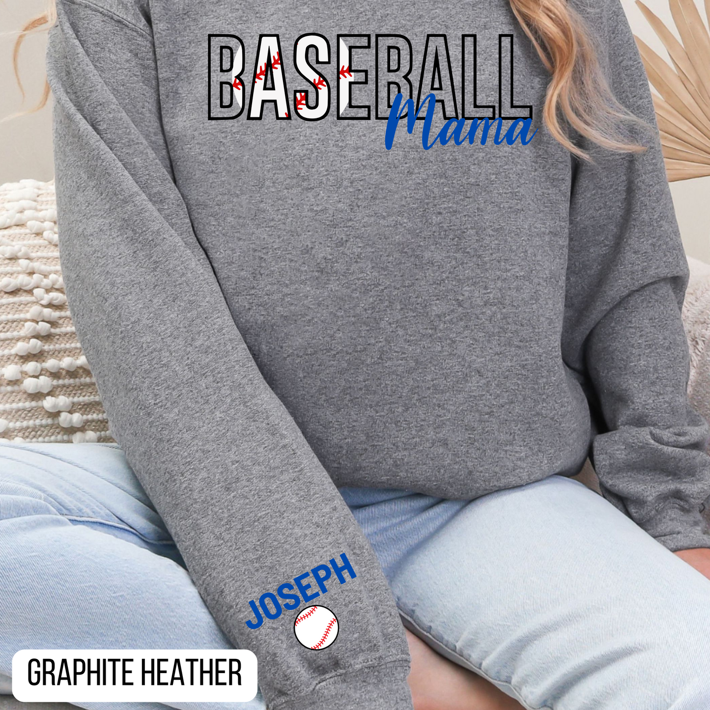 Baseball Mama Blue Customizable