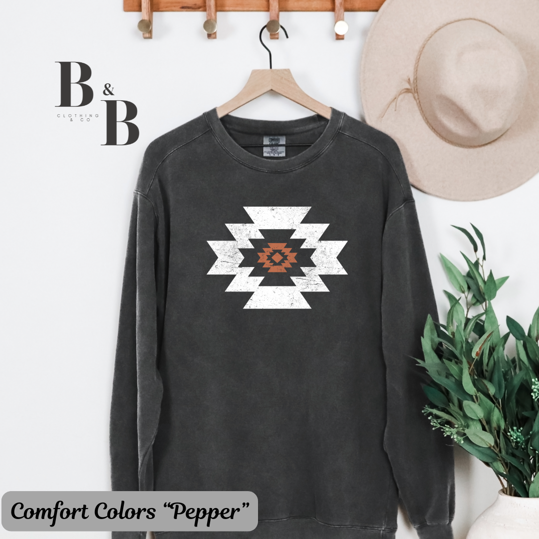 Distressed Aztec Sweatshirt