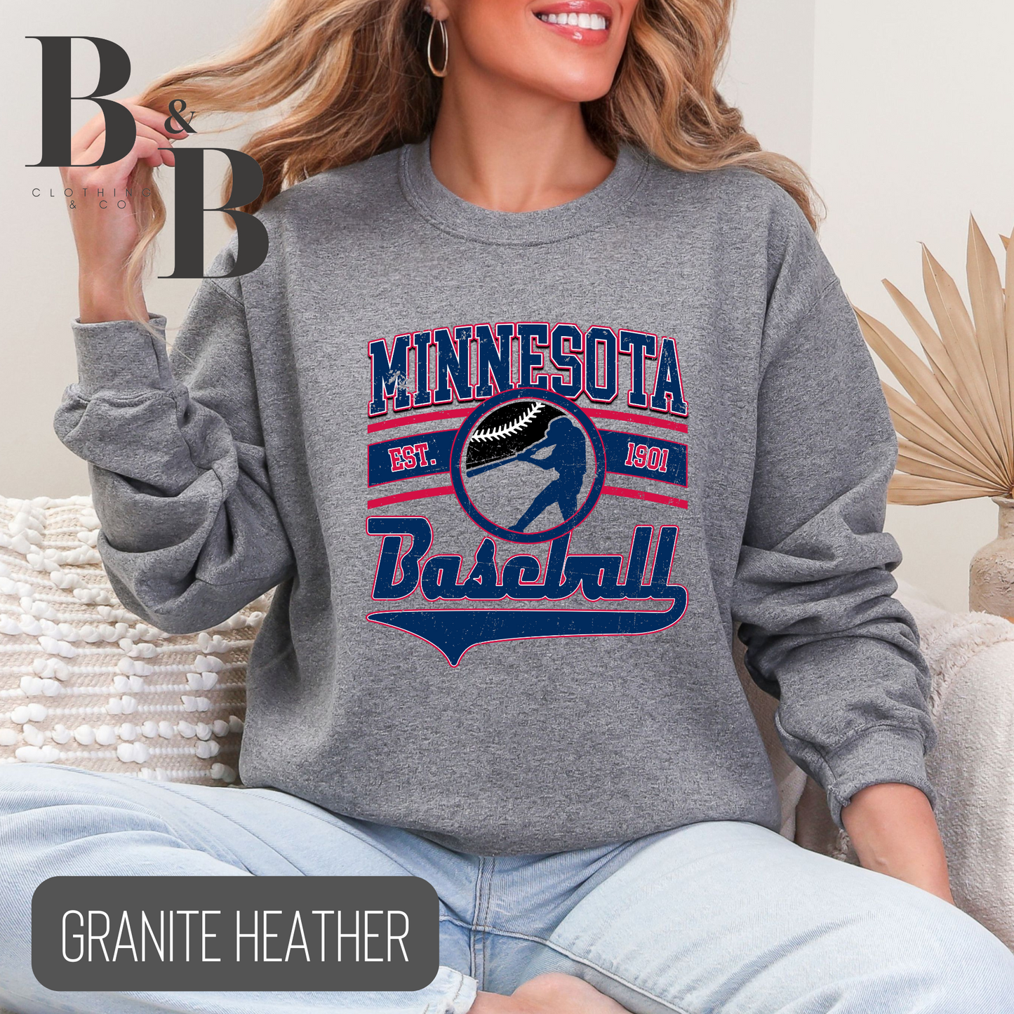 Minnesota Baseball Sweatshirt- Adult