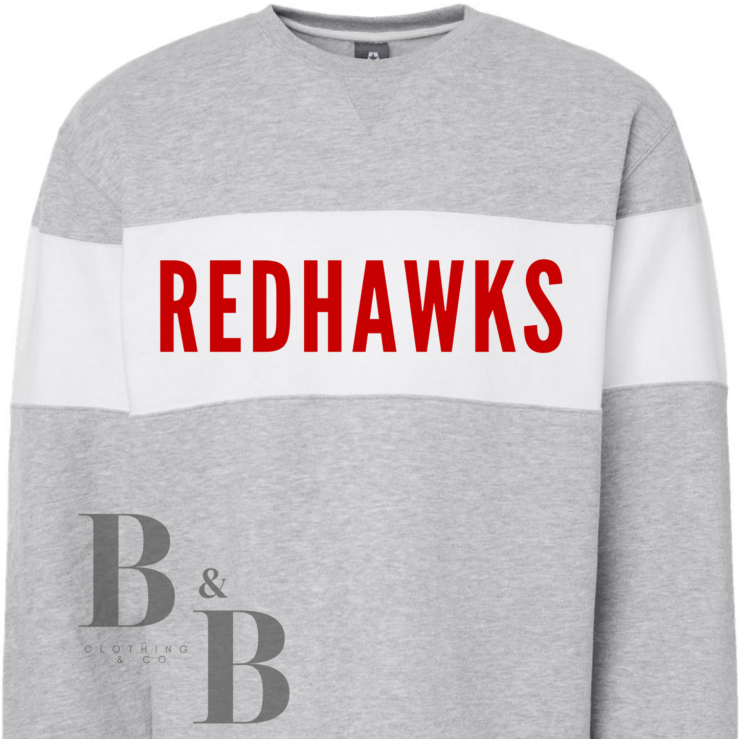 Redhawks Color Block Crewneck Sweatshirt
