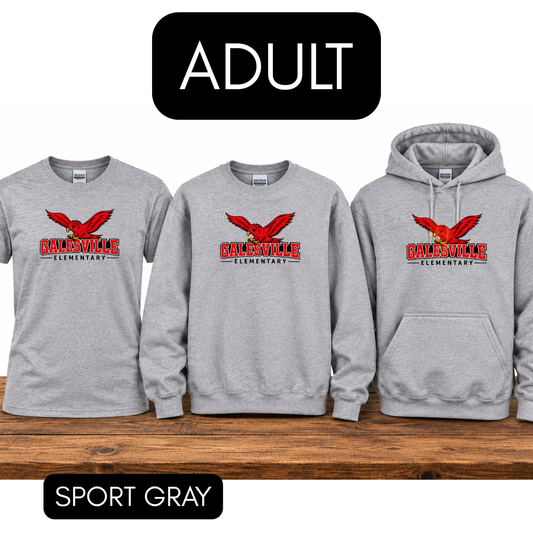 GE Red Adult Tee|Crew|Hoodie