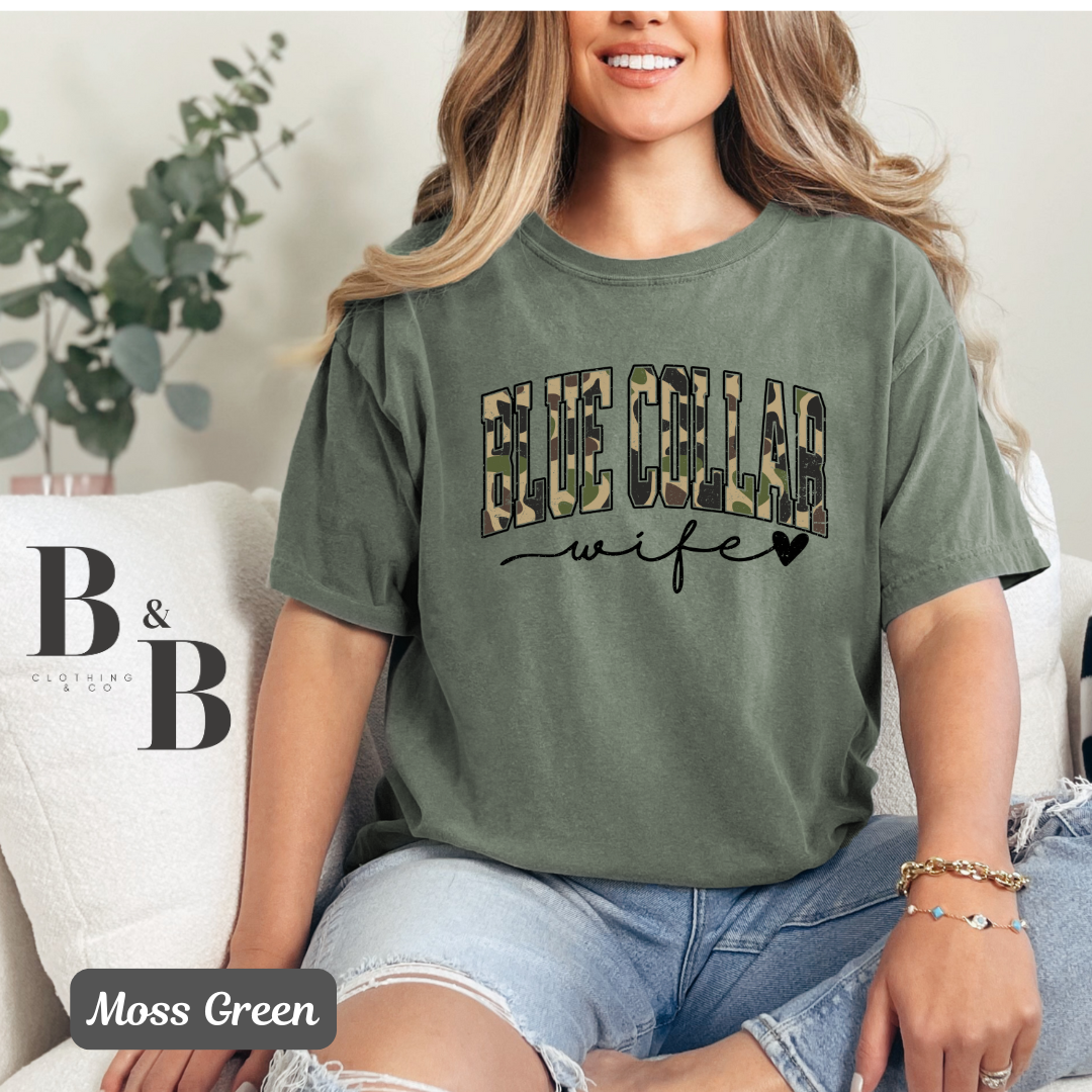Blue Collar Wife Camo Tees