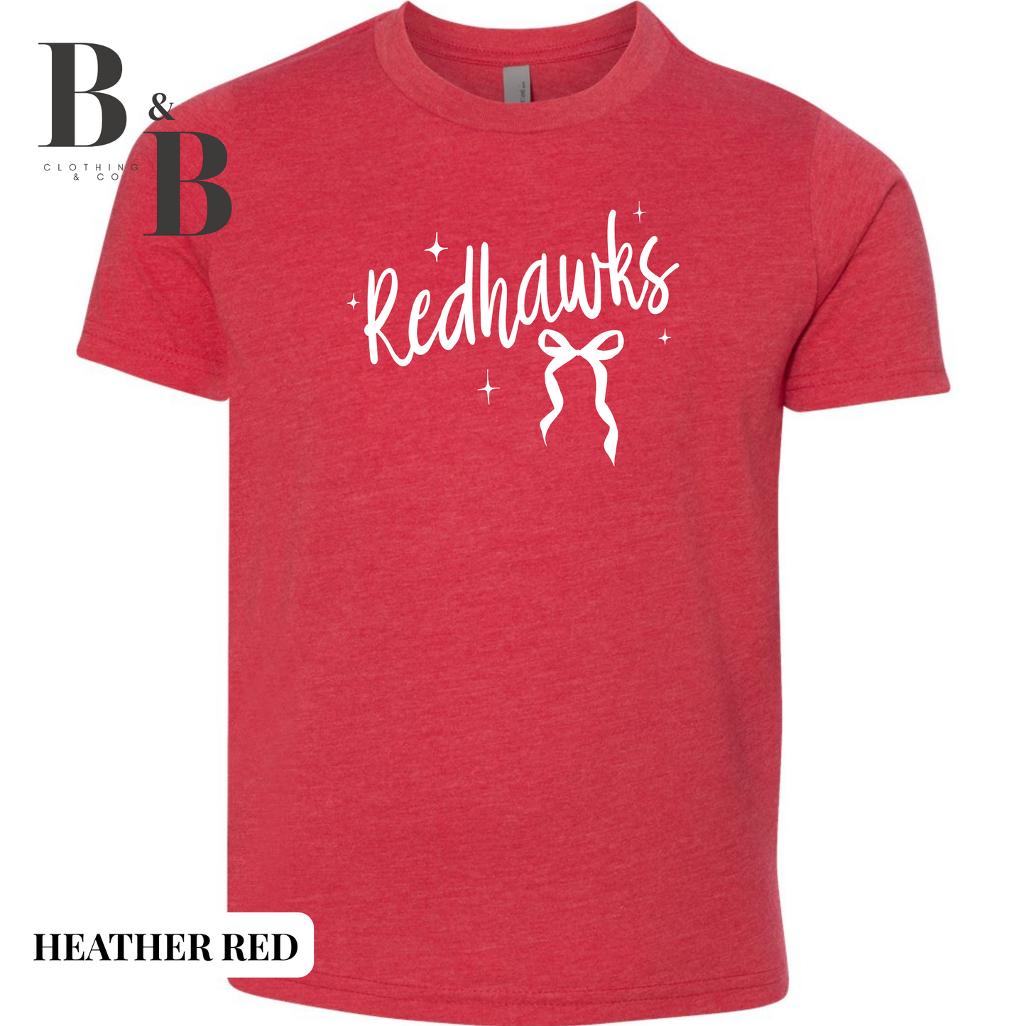 Redhawks Sparkle + Bow Tee