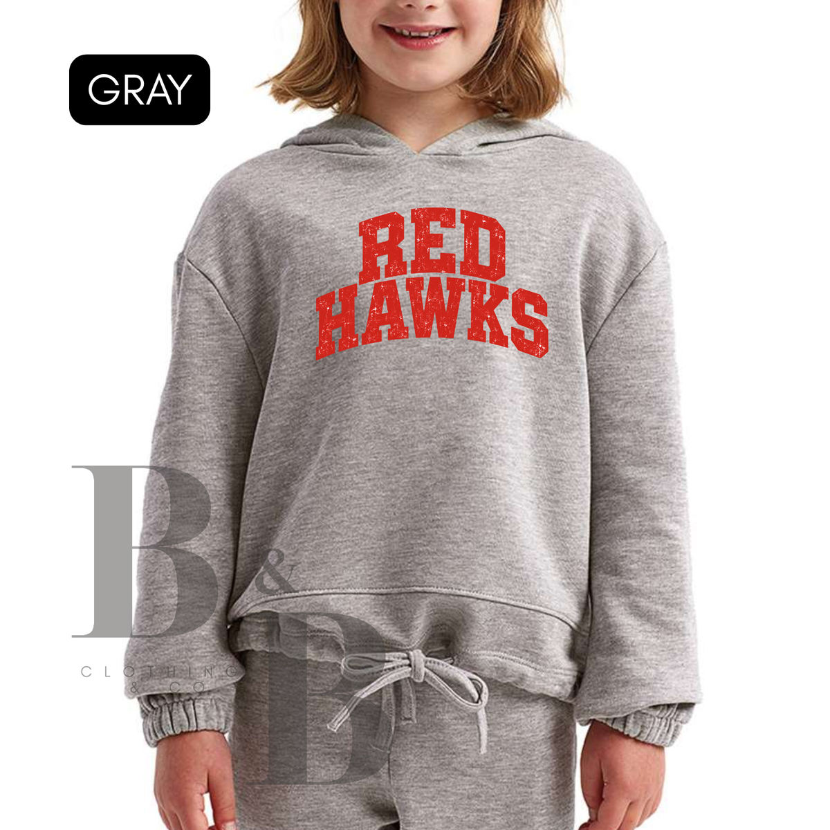 GE Girls Tie Hoodie