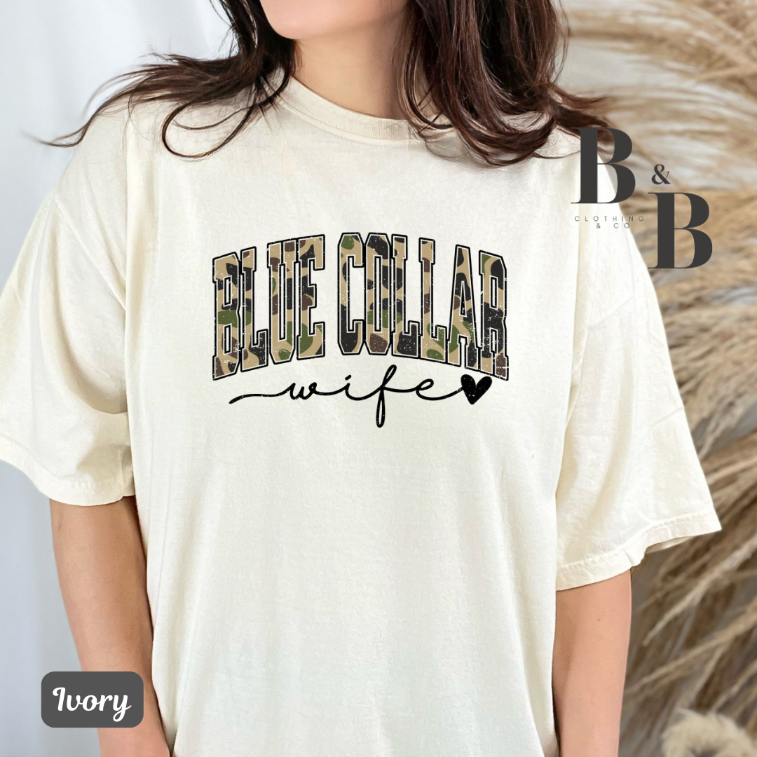 Blue Collar Wife Camo Tees