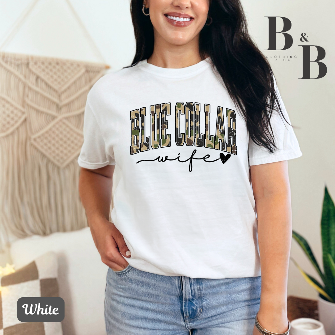 Blue Collar Wife Camo Tees