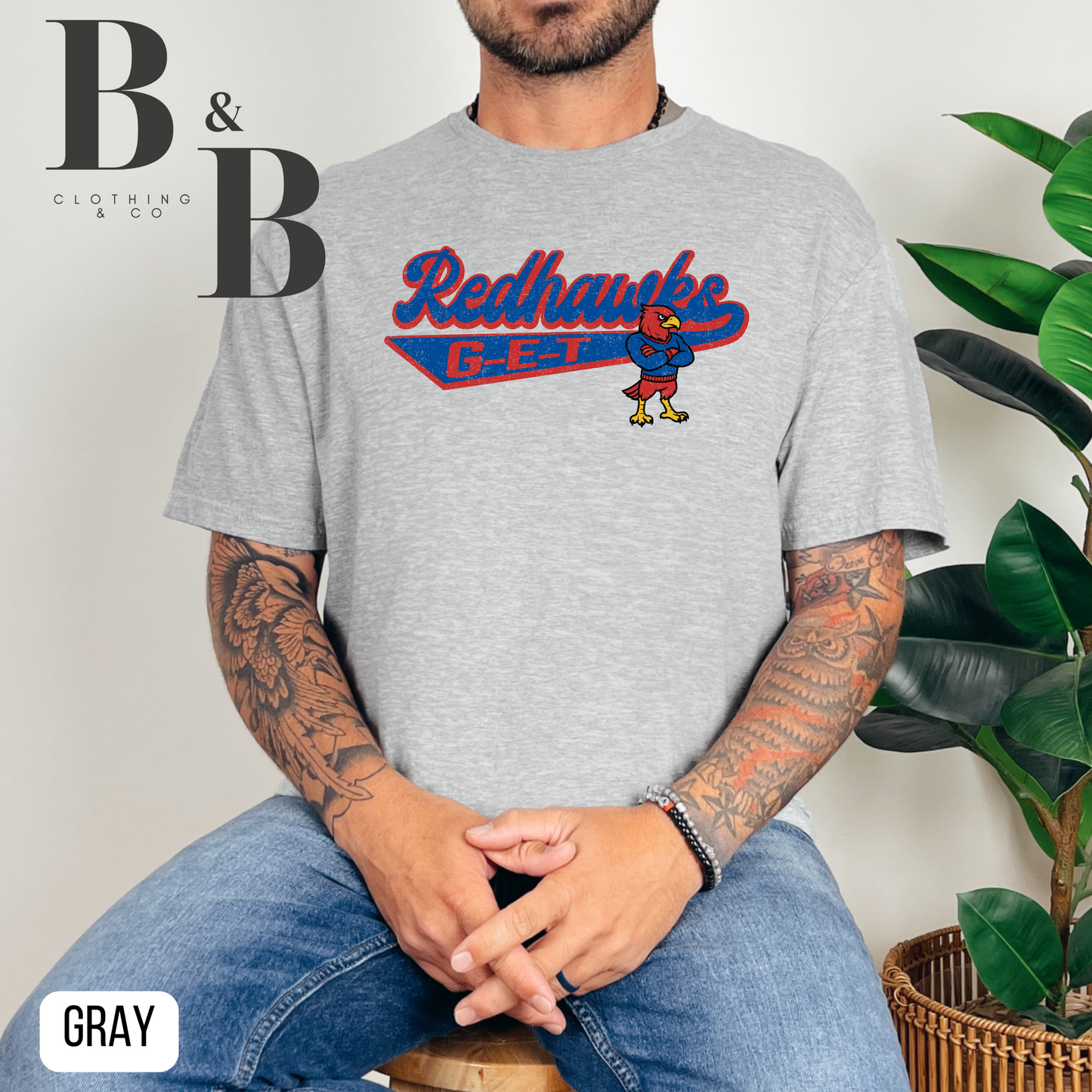 G-E-T Redhawks Mascot Tee
