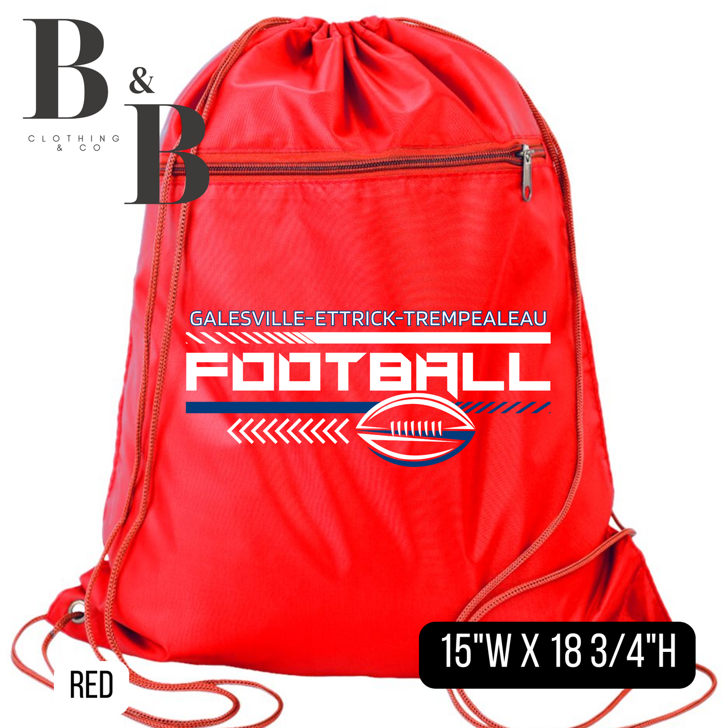 G-E-T Football Drawstring Backpack