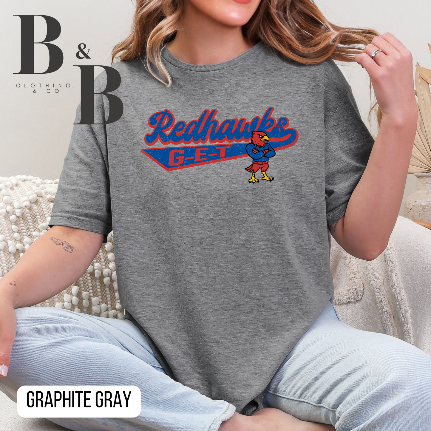 G-E-T Redhawks Mascot Tee