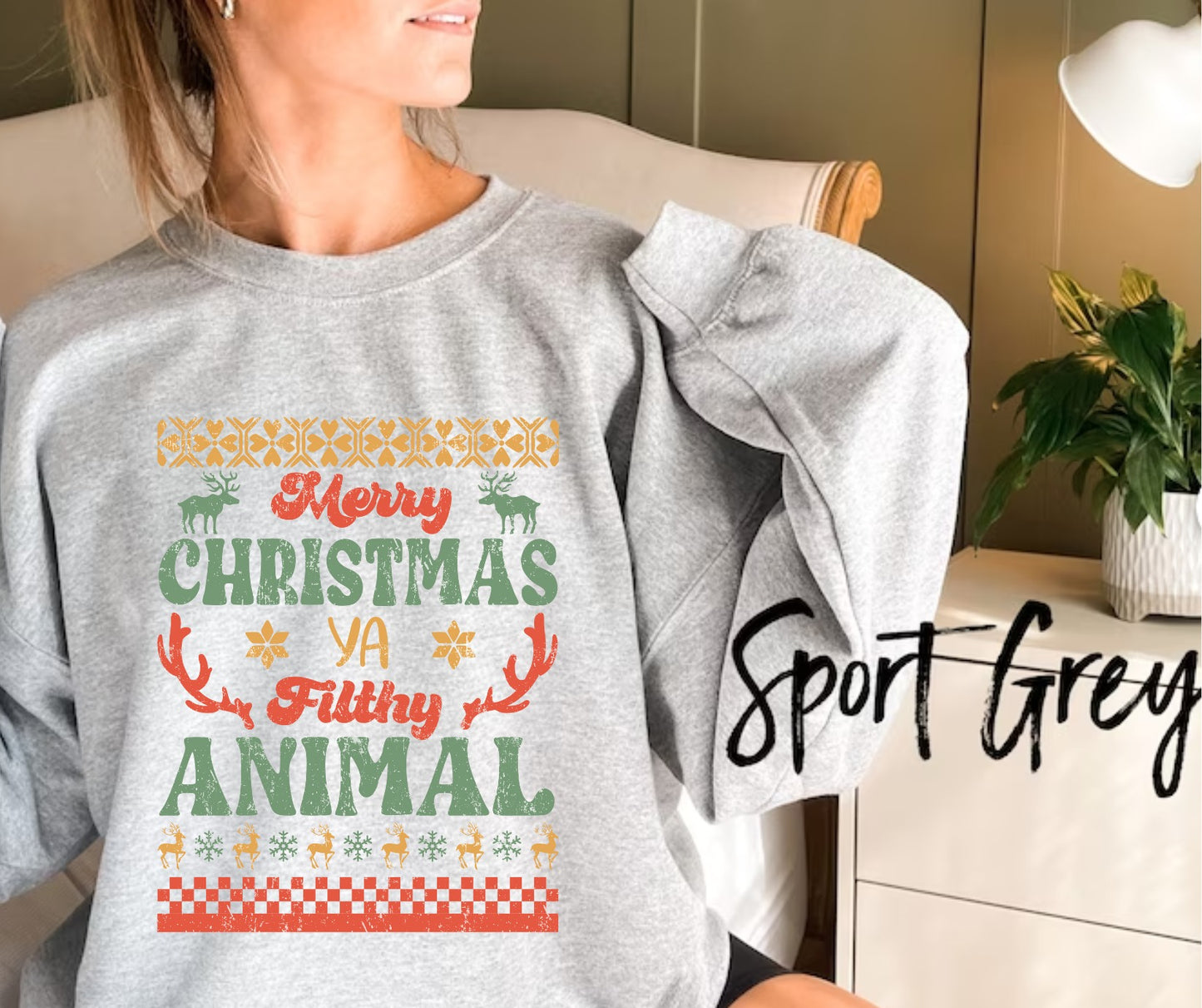 Merry Christmas Ya Filthy Animal Color