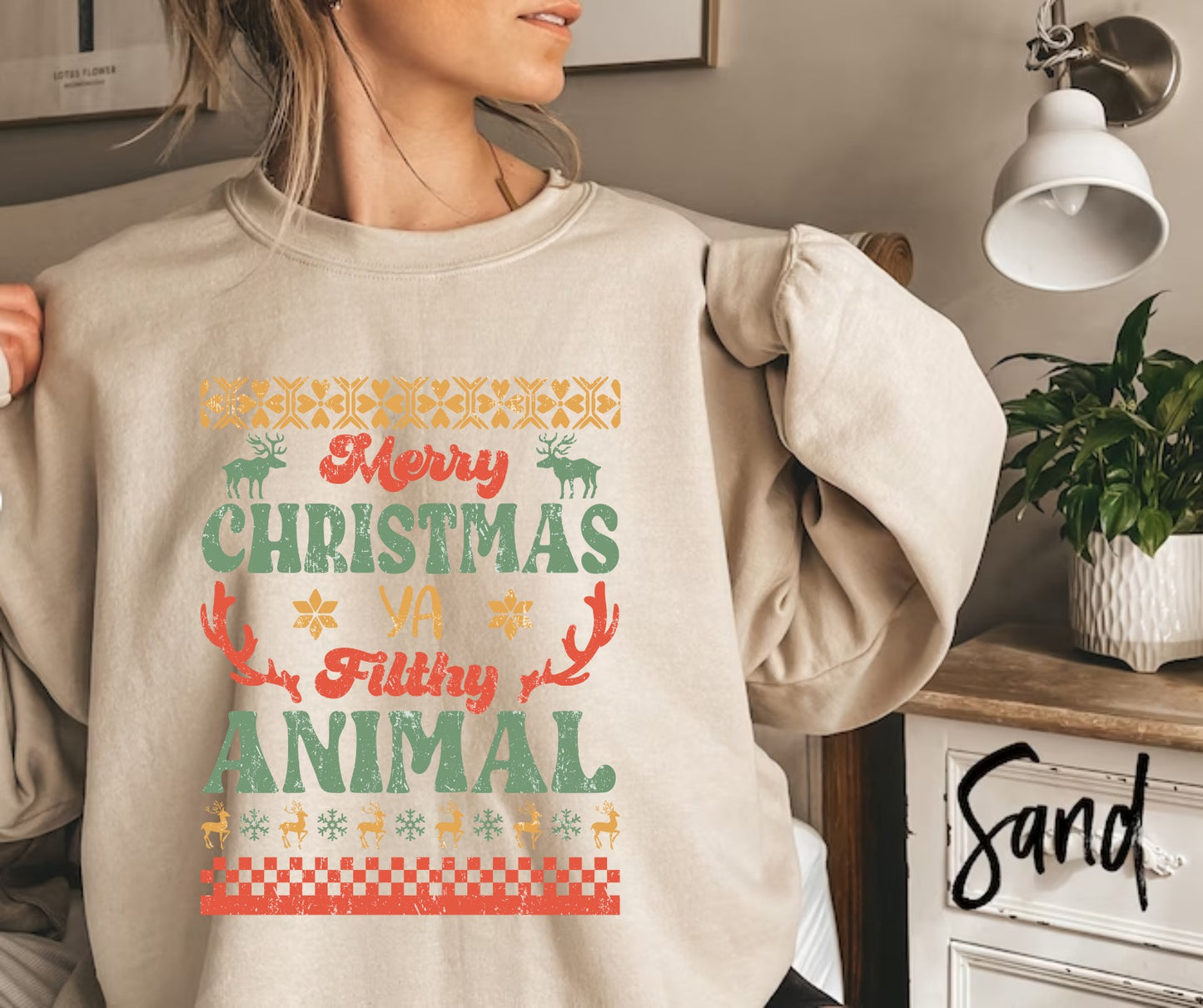Merry Christmas Ya Filthy Animal Color