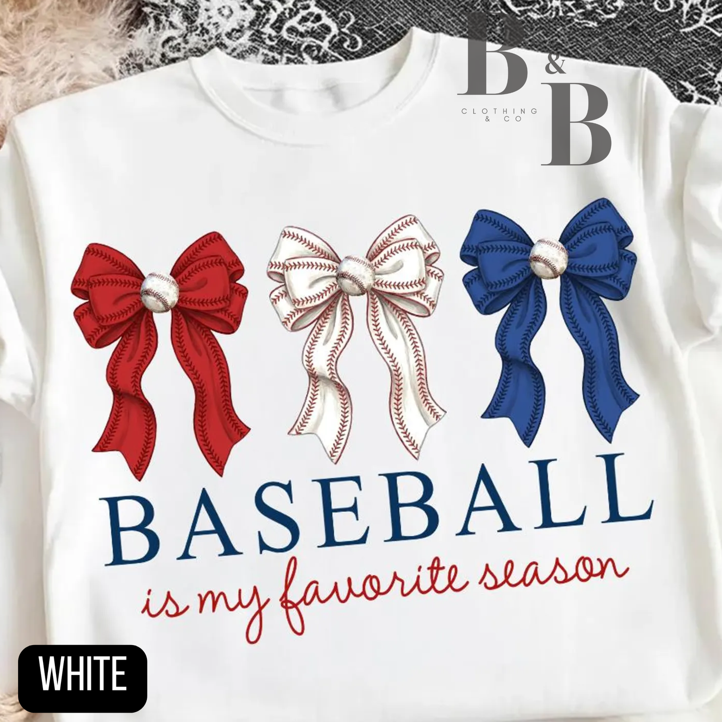 Baseball Is My Favorite Season Bows