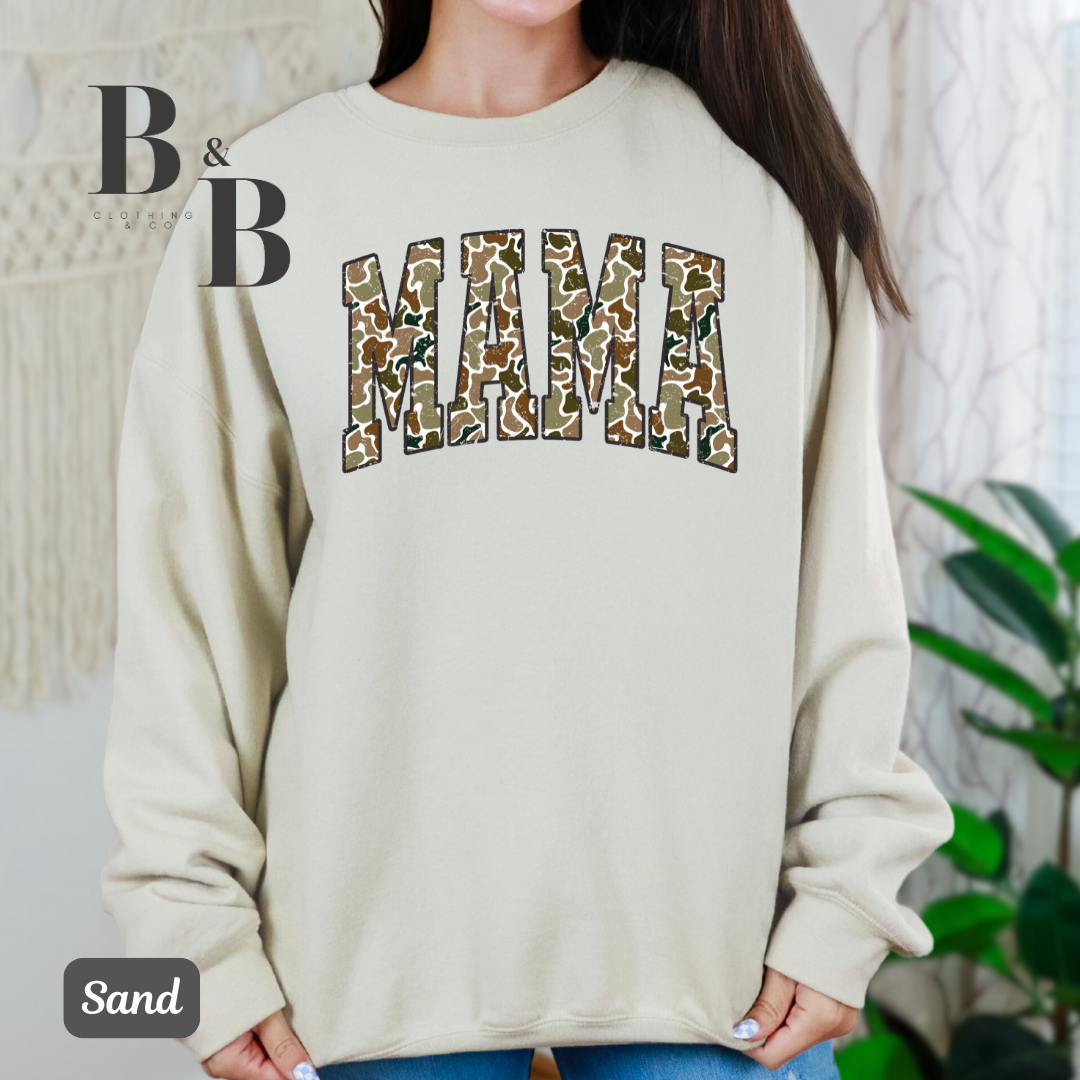 MAMA- Retro Camo Sweatshirts