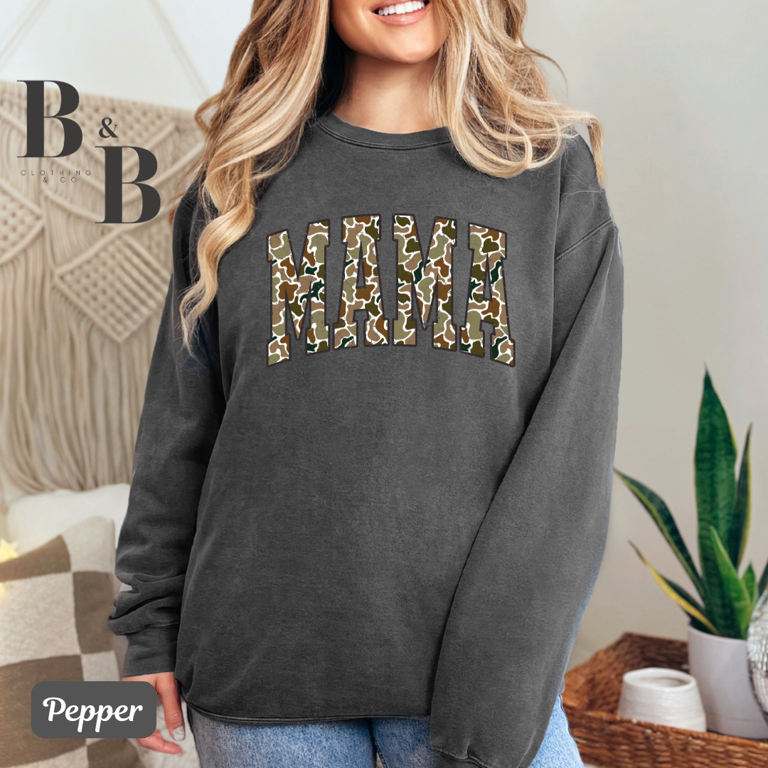 MAMA- Retro Camo Sweatshirts