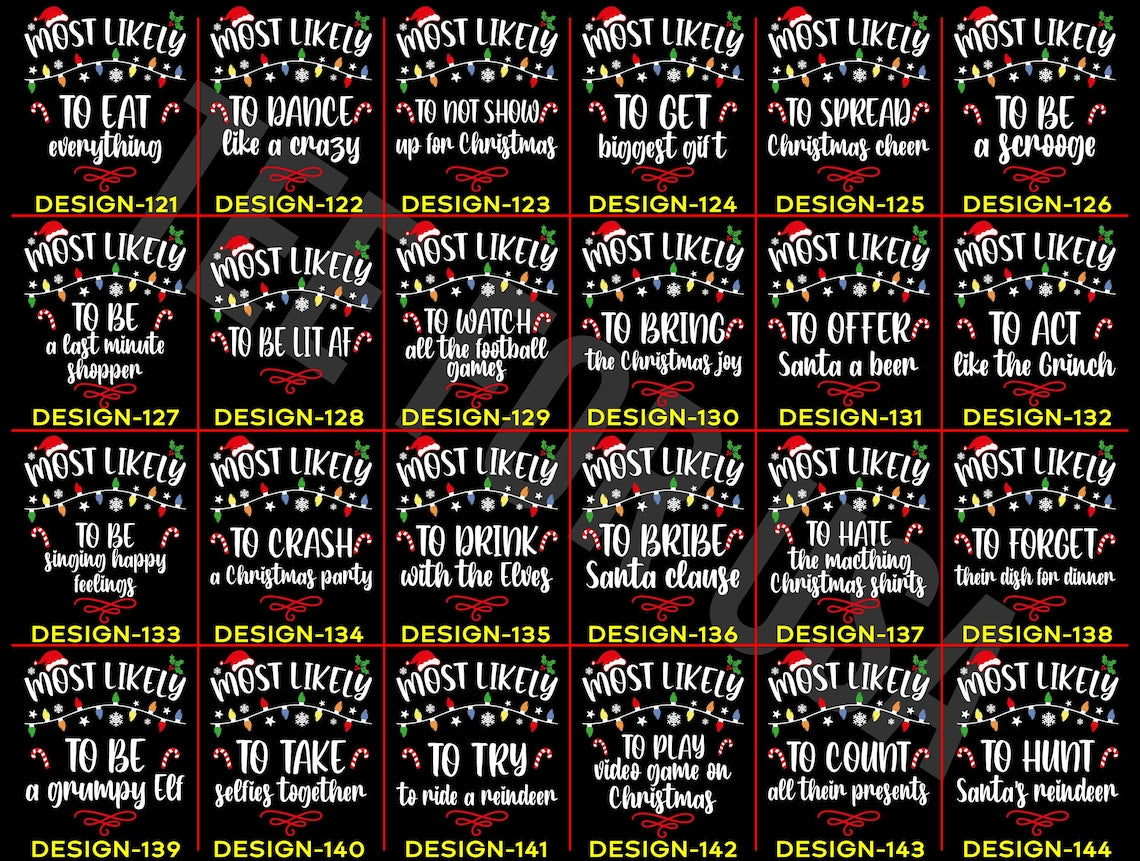 Most Likely To... Custom Christmas Designs