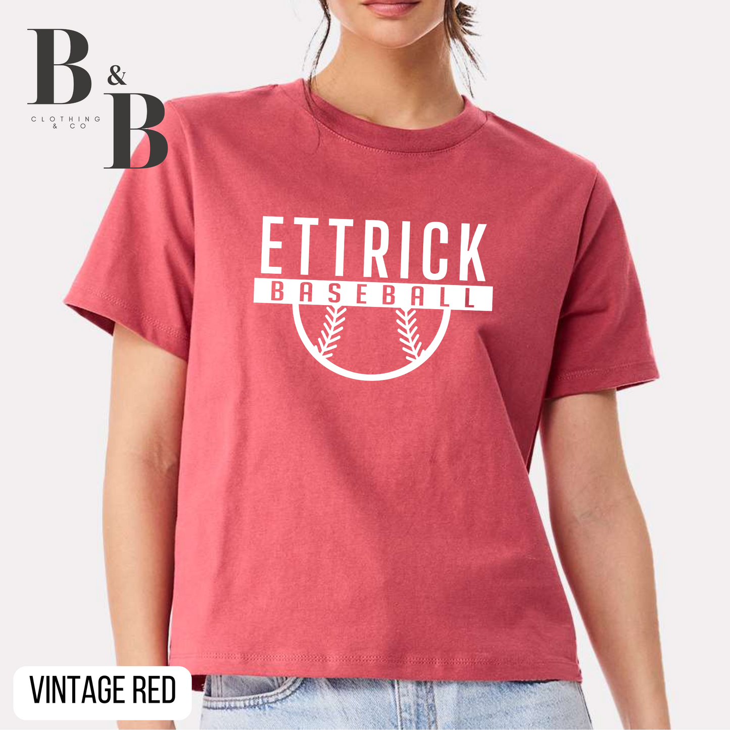 Ettrick Baseball Women's Boxy Tee