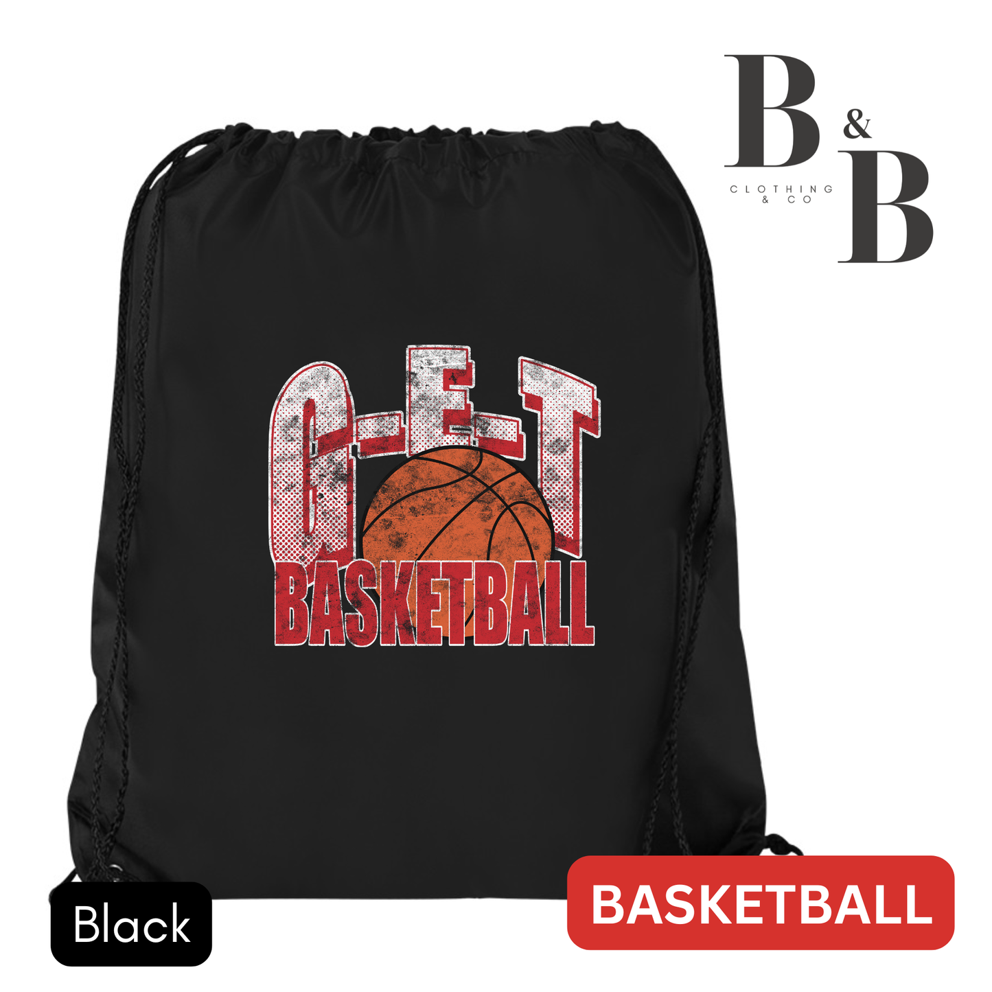 G-E-T Basketball Drawstring Backpack