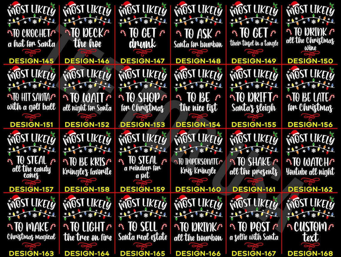 Most Likely To... Custom Christmas Designs