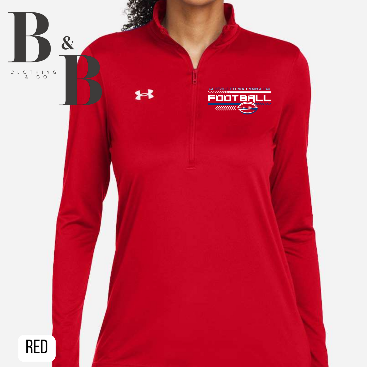 UA G-E-T Football Quarter Zip- Womens
