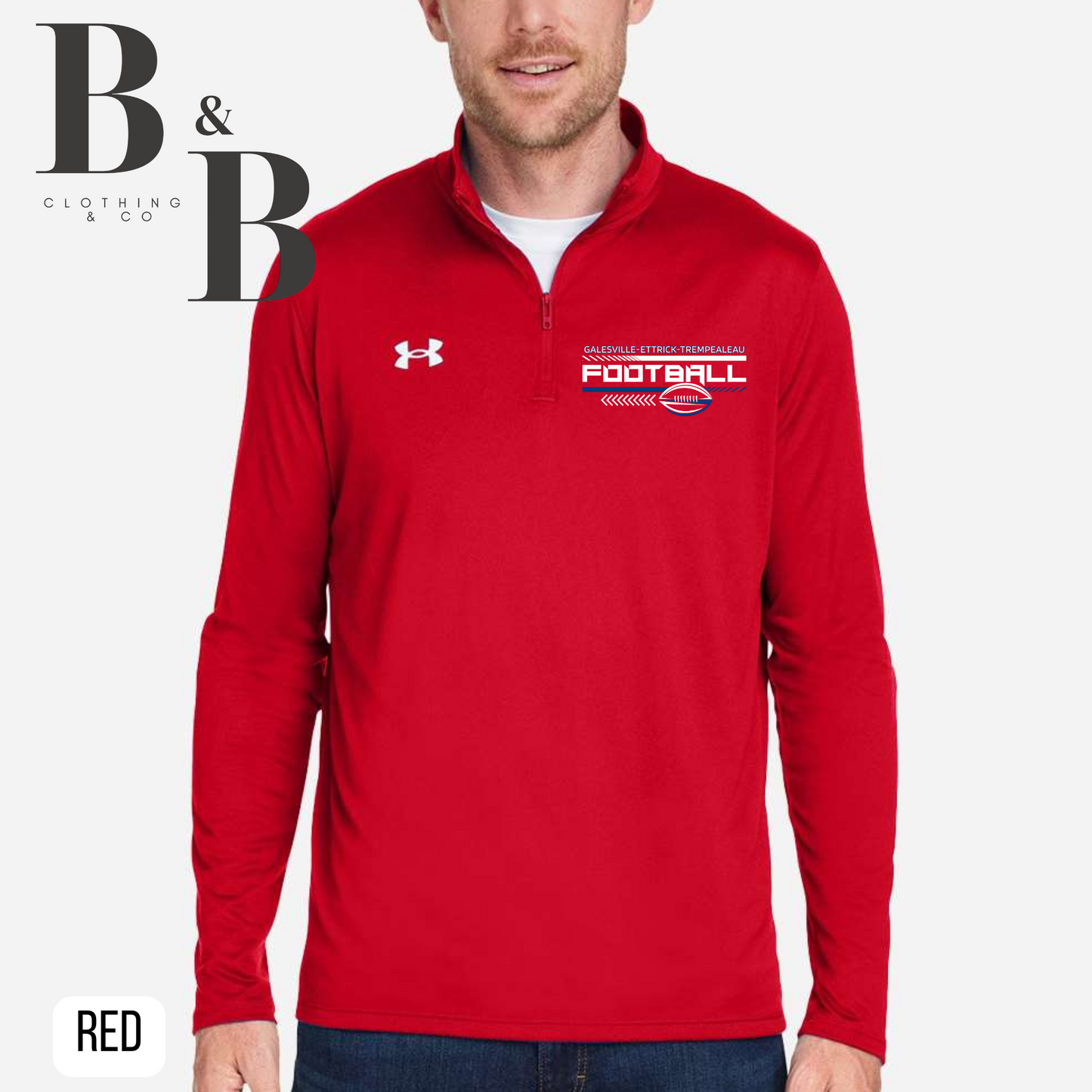 UA G-E-T Football Quarter Zip- Mens
