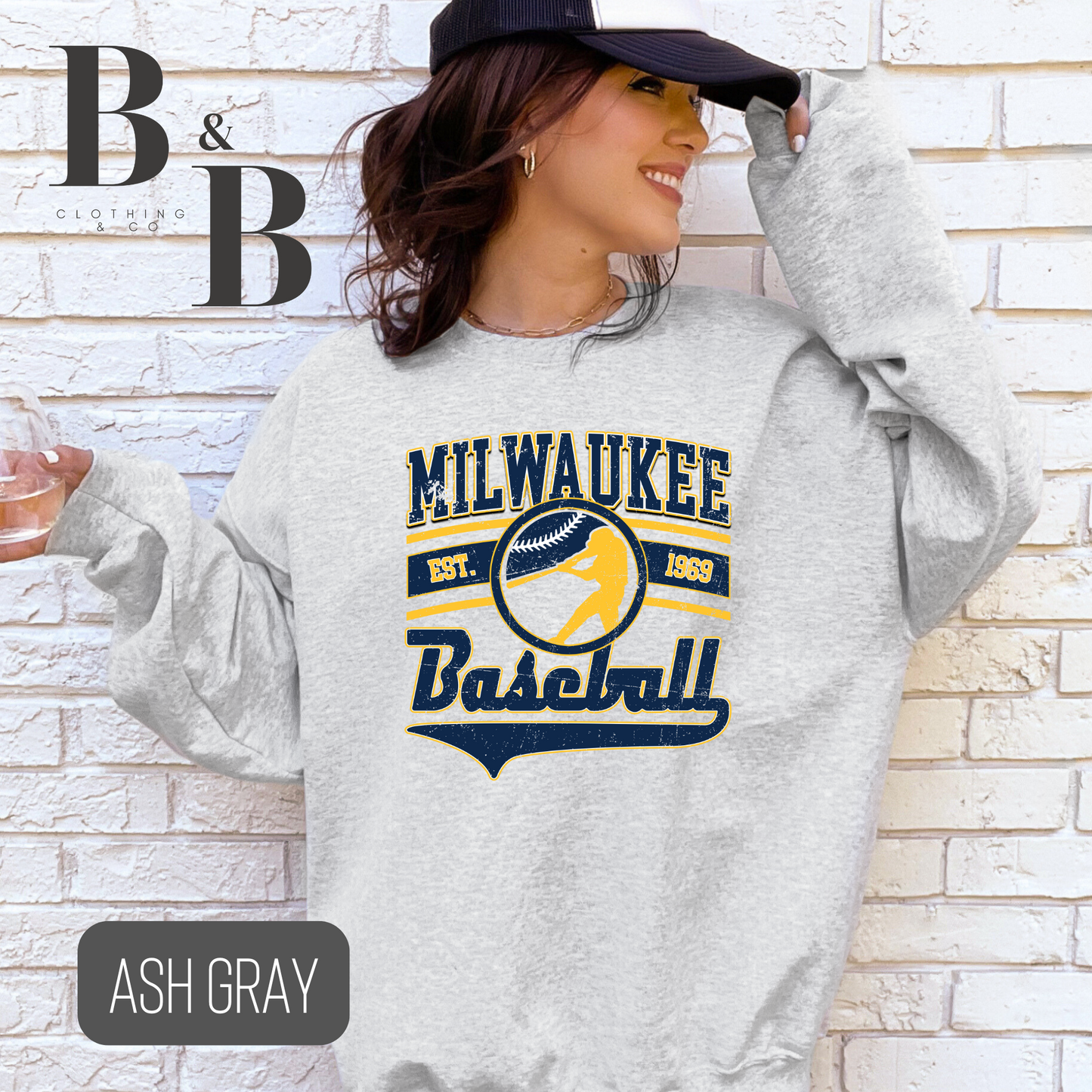 Milwaukee Baseball Sweatshirt- Adult