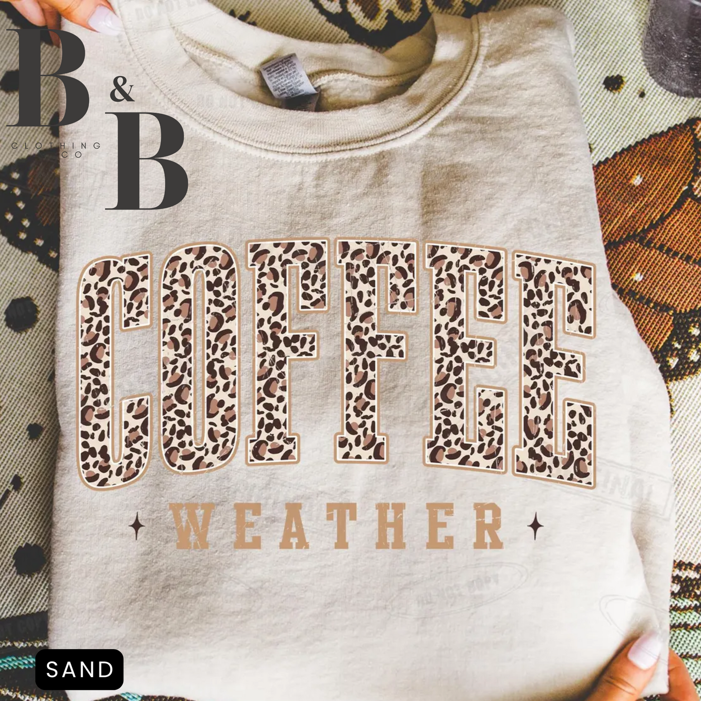 Coffee Weather Cheetah Crewneck