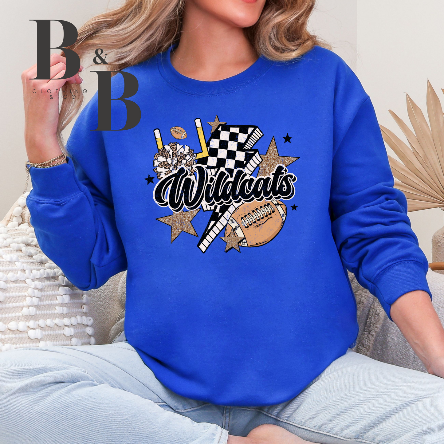 Football- Mustangs/Vikings/Wildcats Sweatshirts