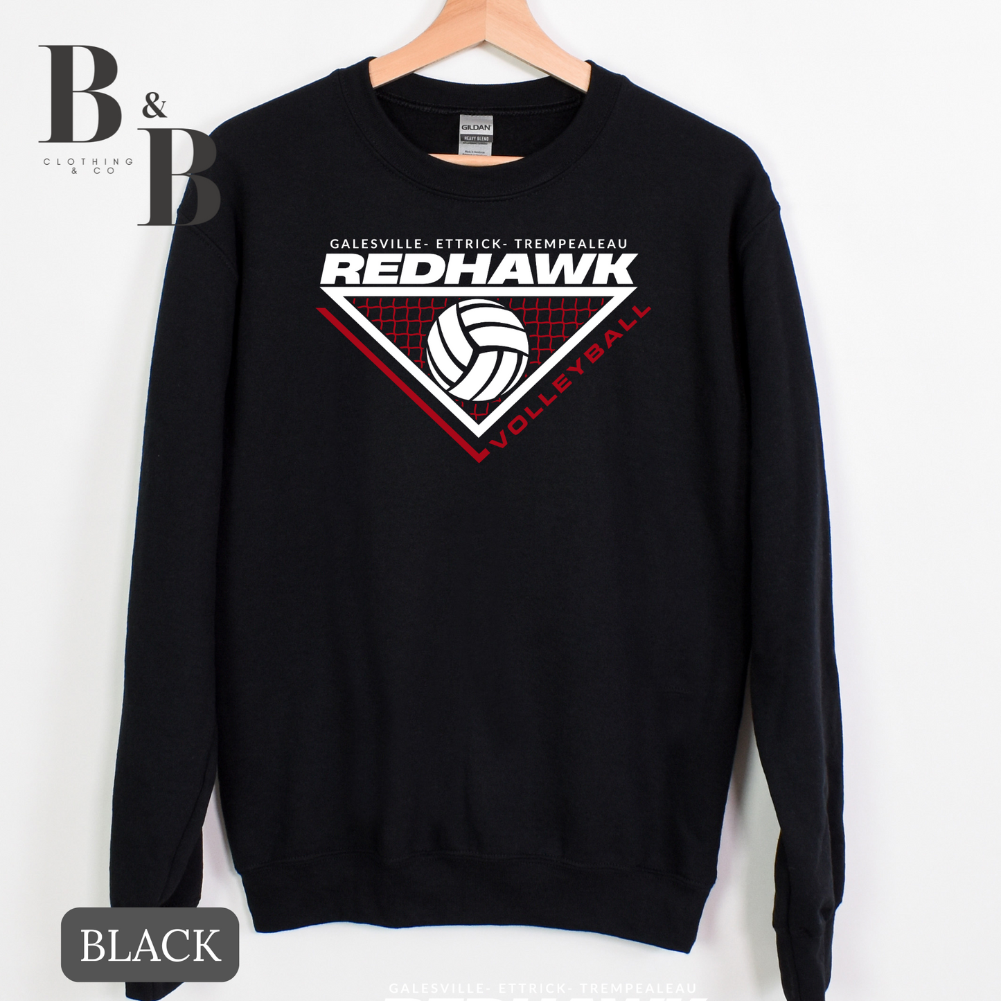 Gale-Ettrick-Tremp Redhawk Volleyball Tee/Crewneck/Hoodie