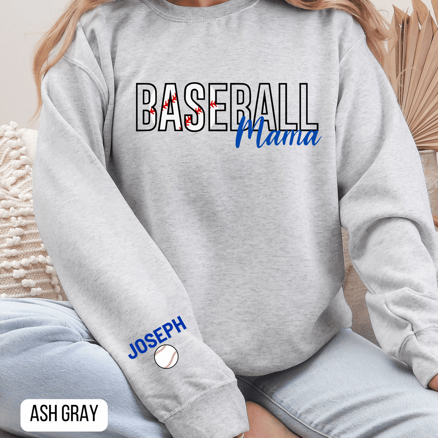 Baseball Mama Blue Customizable
