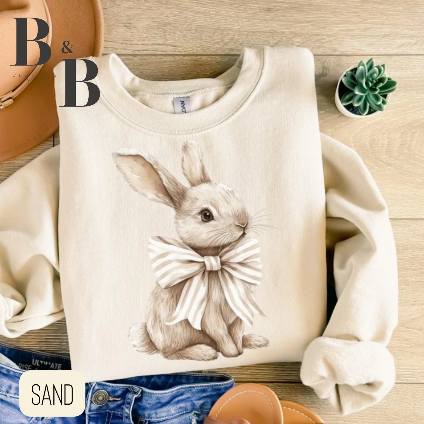 Neutral Bunny With Bow