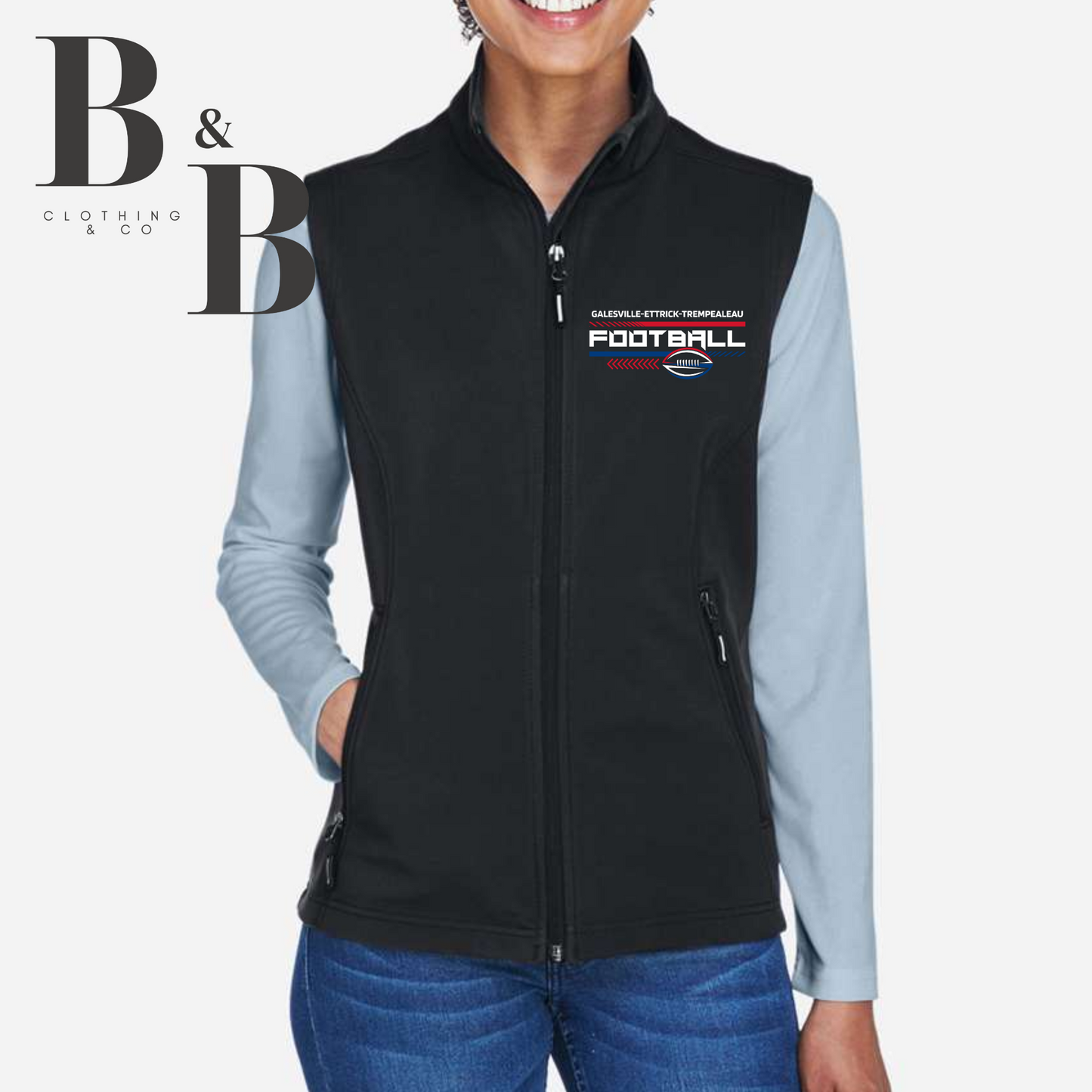 G-E-T Football Womens Soft Shell Vest