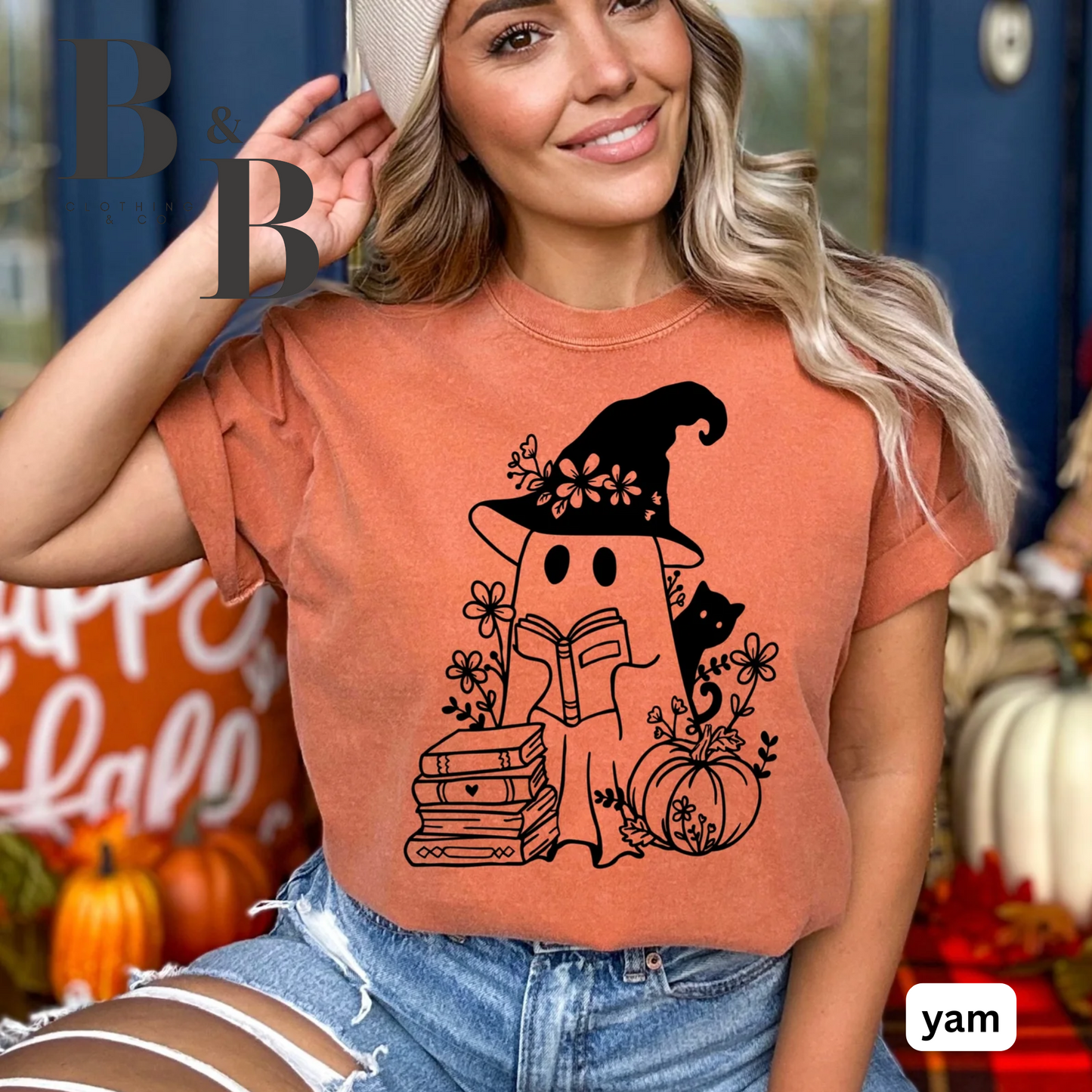 Floral Ghost Reading Tee