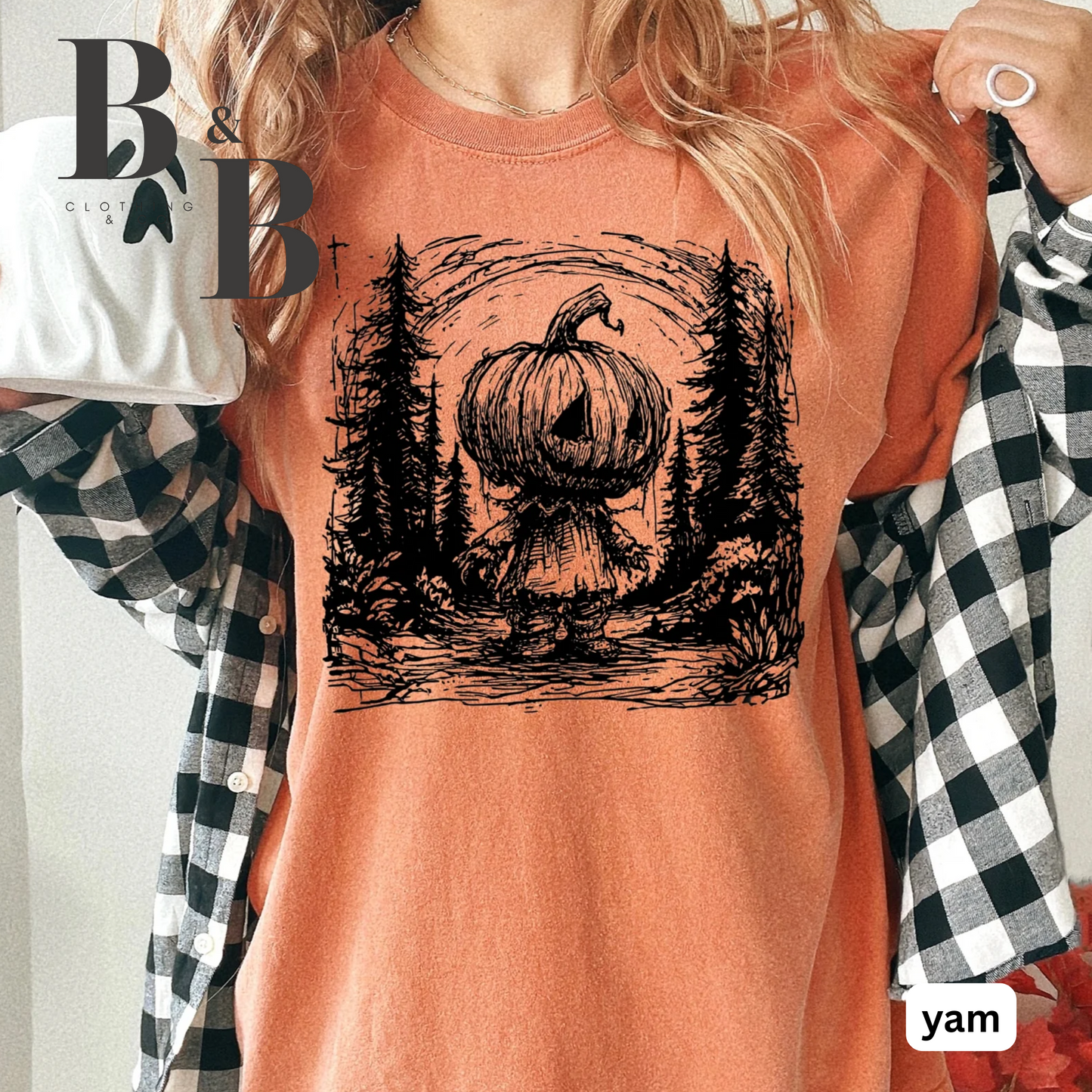 Pumpkin Scarecrow w/ Trees Tee