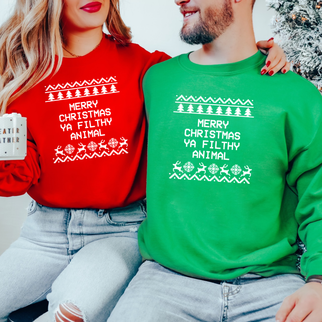 Merry Christmas Ya Filthy Animal White