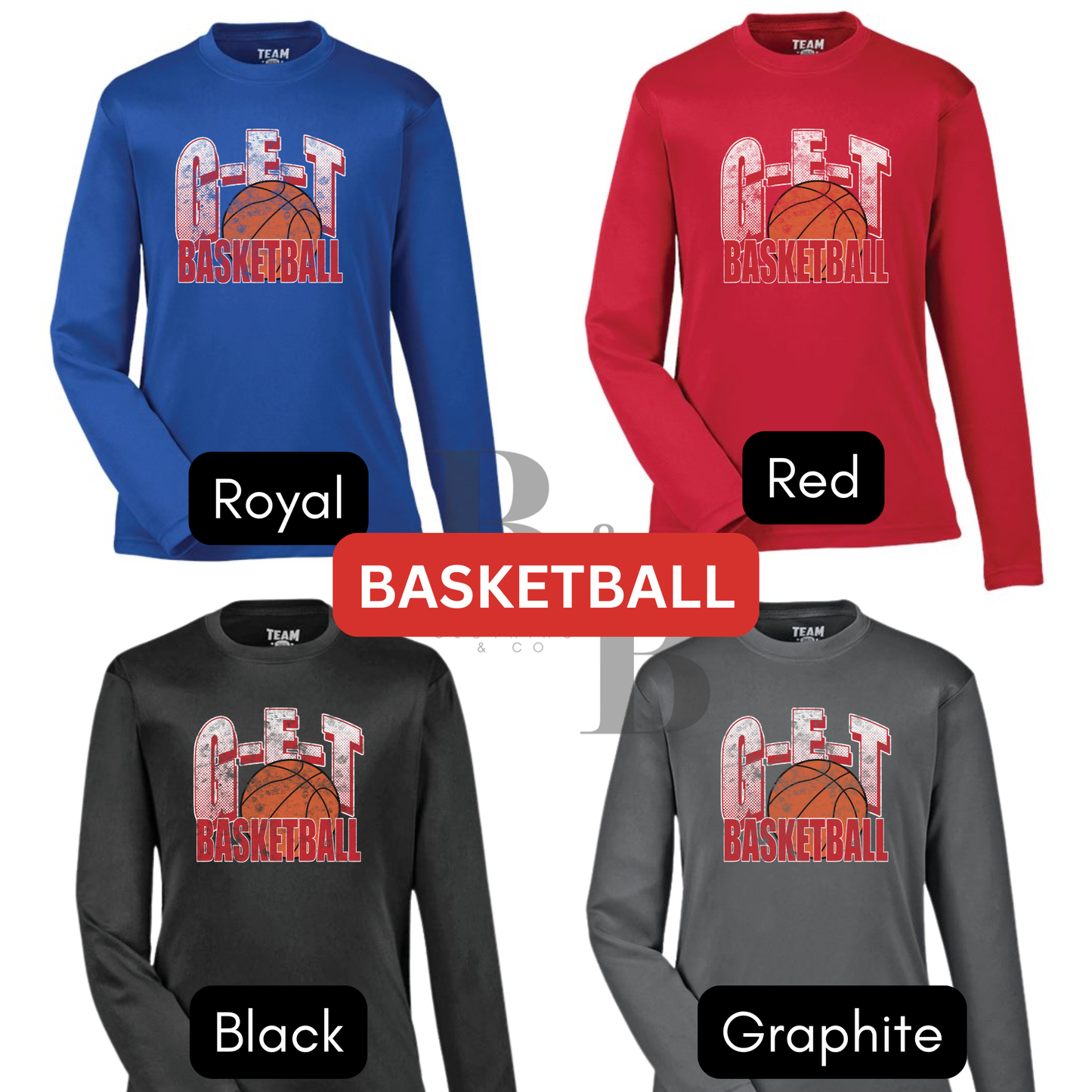 G-E-T Basketball Performance Long Sleeve Shirts Adult & Youth
