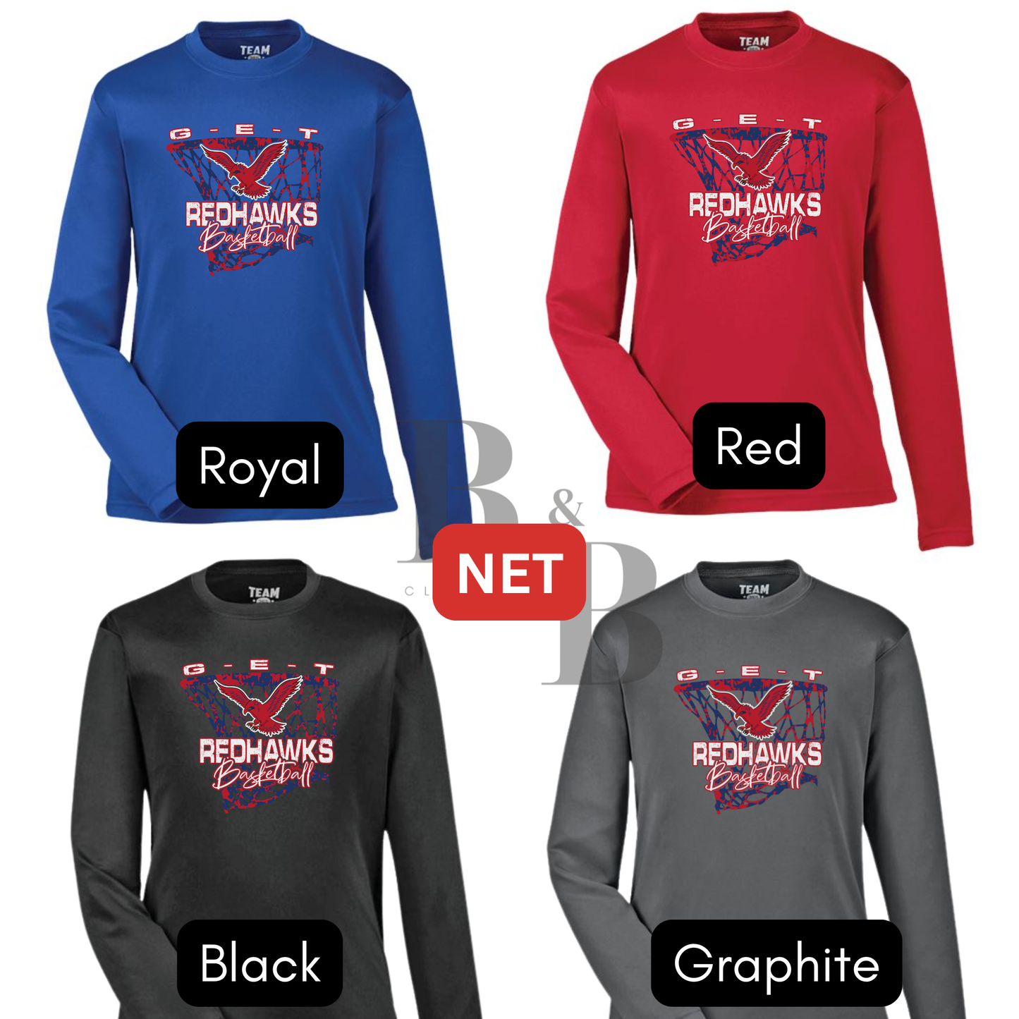G-E-T Basketball Performance Long Sleeve Shirts Adult & Youth