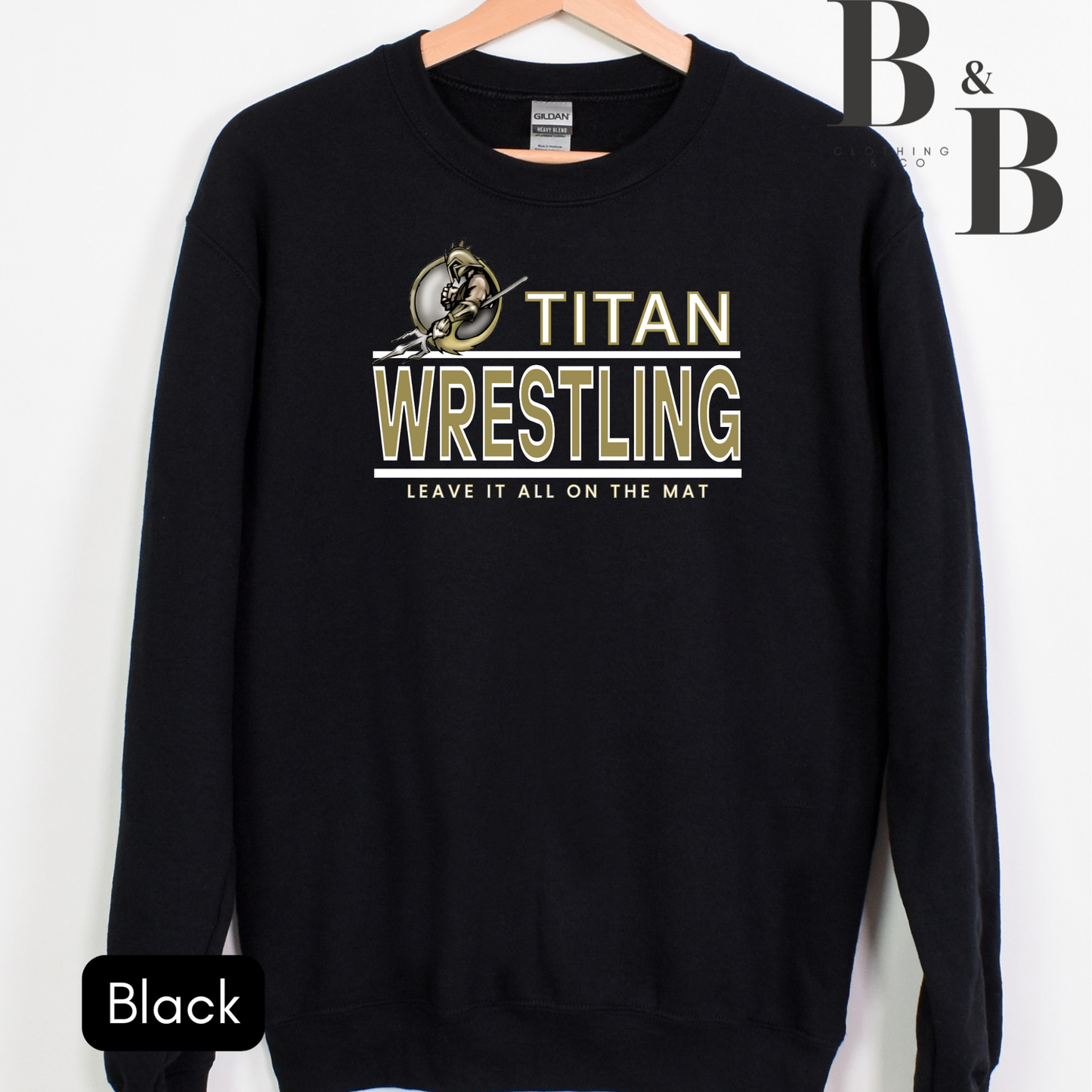 TITAN WRESTLING W/ MASCOT Adult TEE | LS | CREWNECK | HOODIE