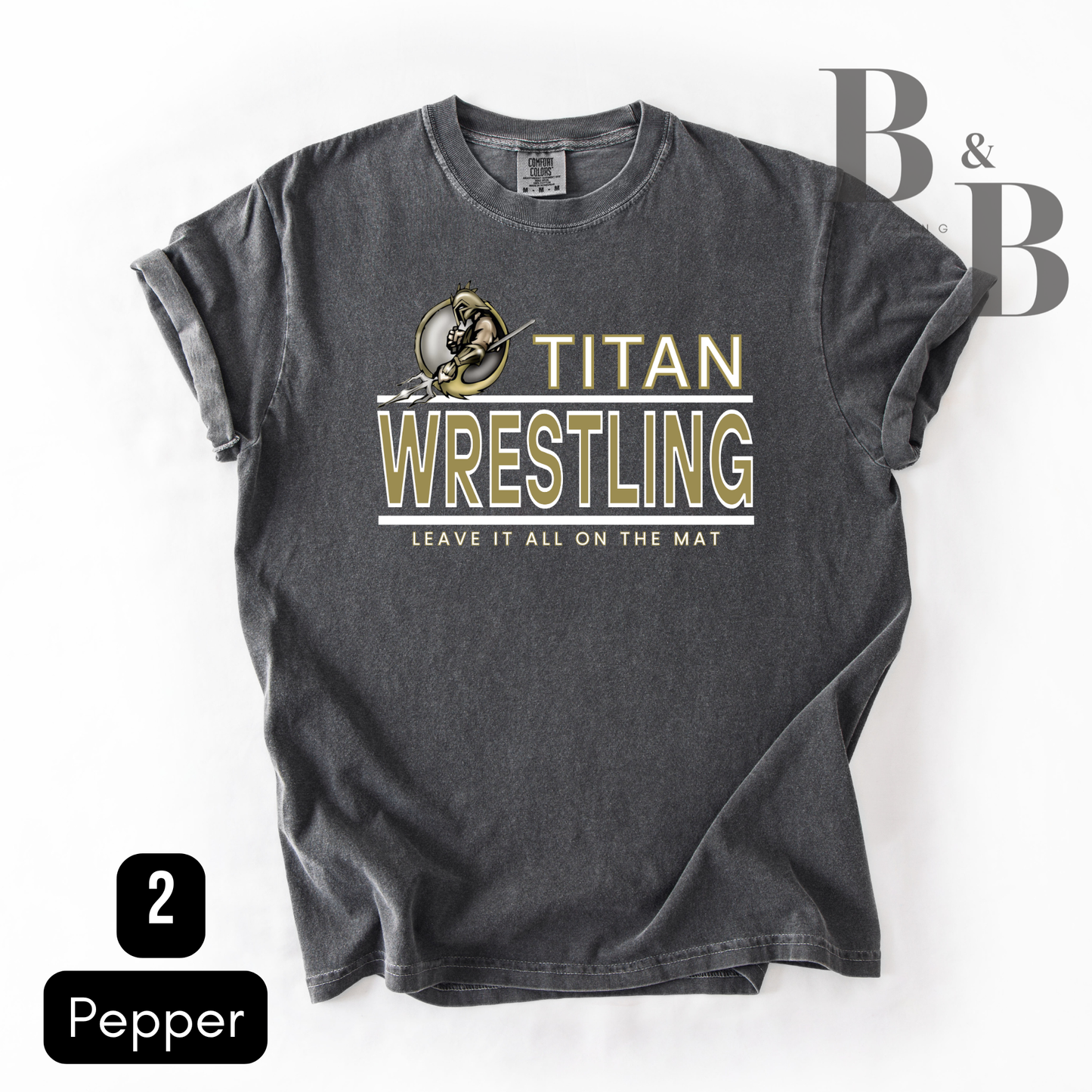 Titan Wrestling Adult Comfort Color Tees