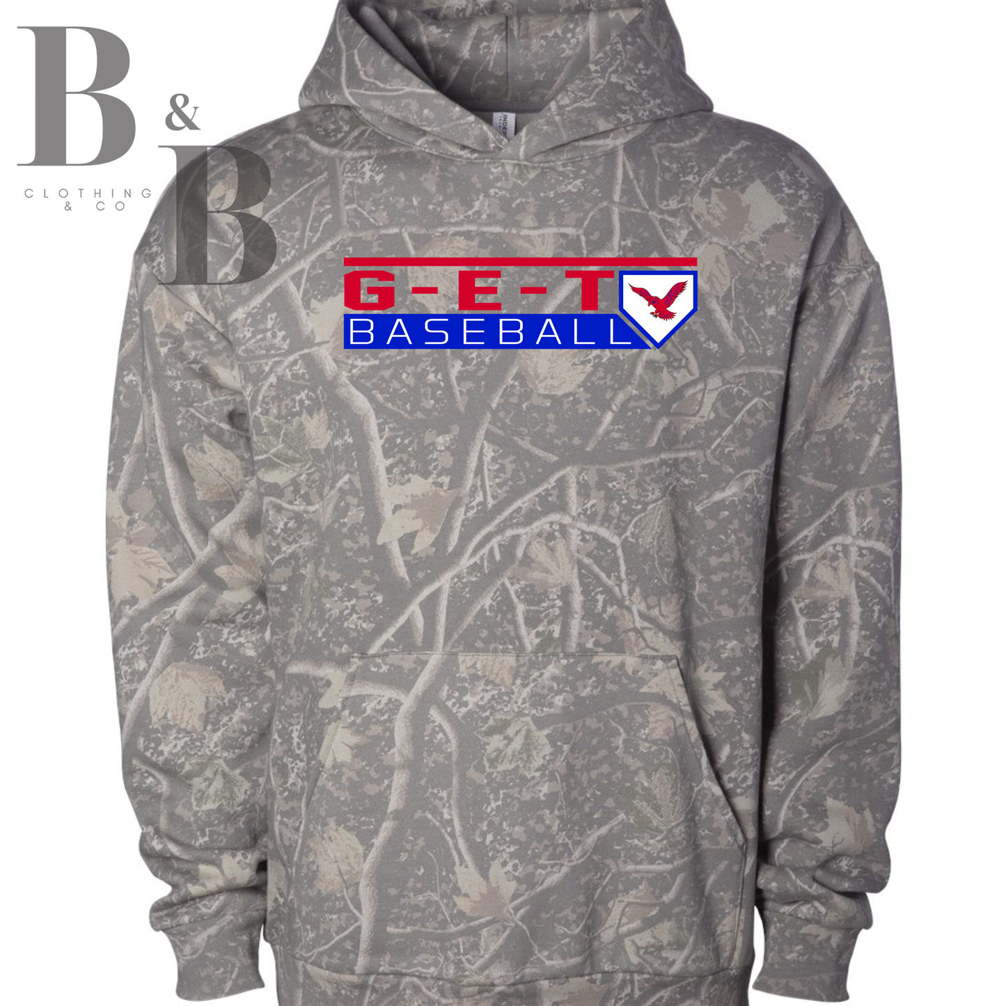 G-E-T Baseball Deadwood Camo Hoodie Adult & Youth