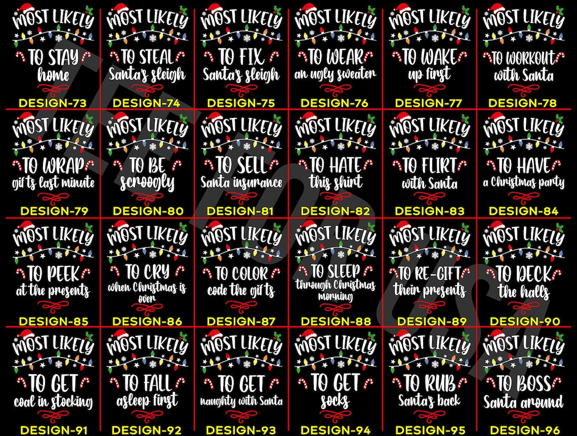 Most Likely To... Custom Christmas Designs