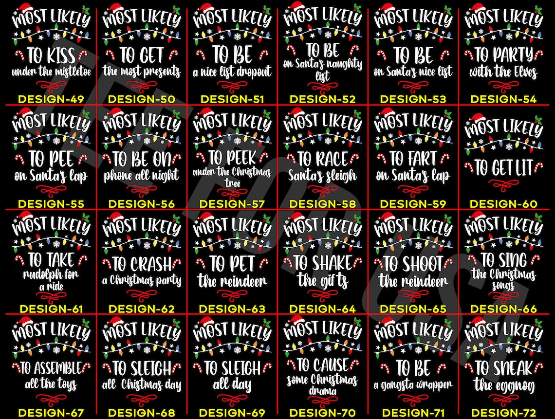 Most Likely To... Custom Christmas Designs