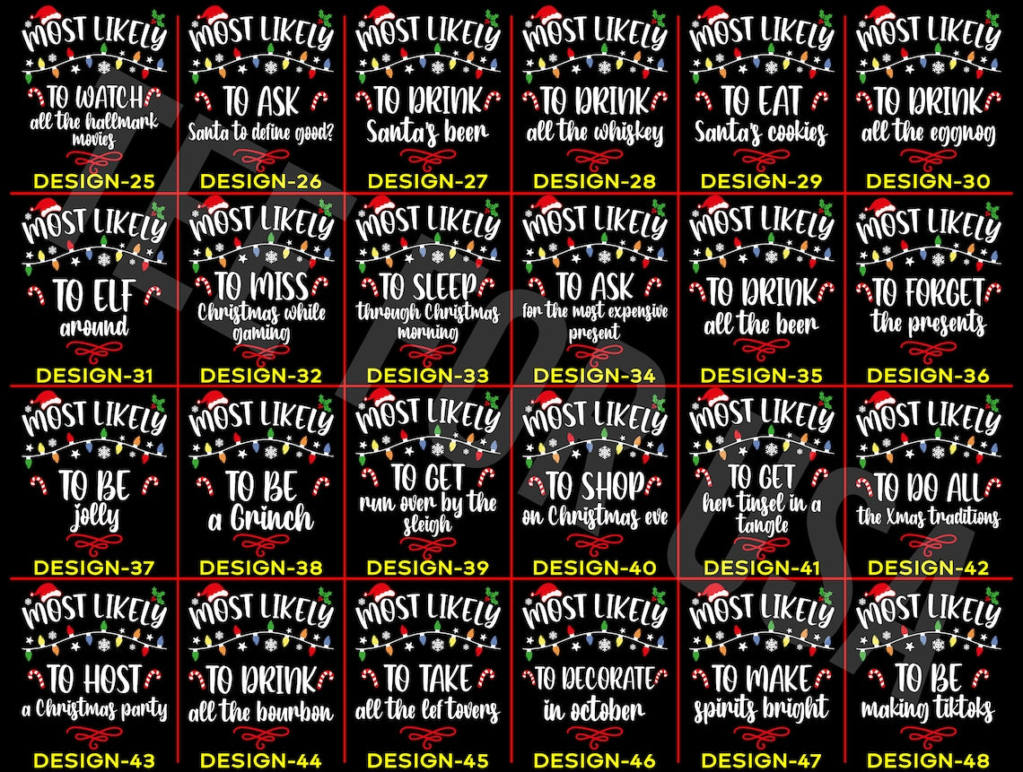 Most Likely To... Custom Christmas Designs