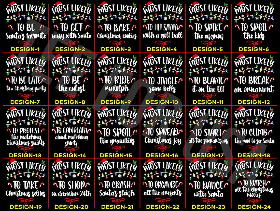 Most Likely To... Custom Christmas Designs
