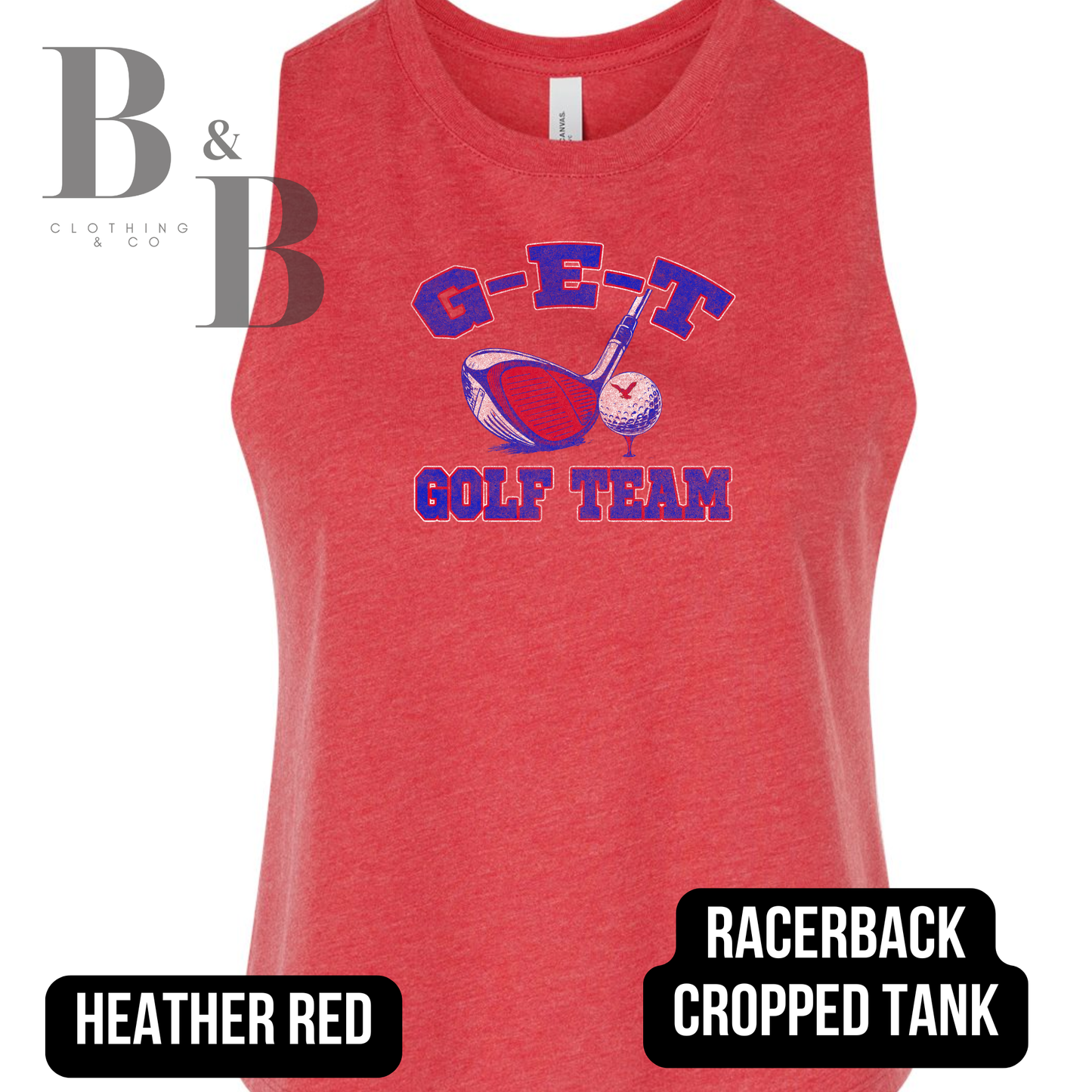 G-E-T Golf Womens Racerback Tank Cropped