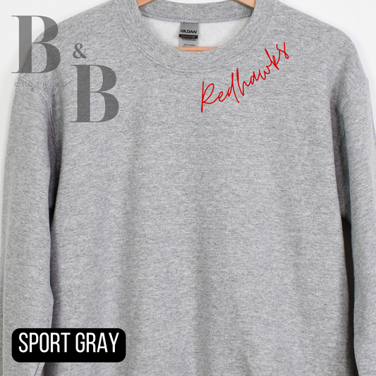 Redhawks Collar Crewneck Sweatshirt