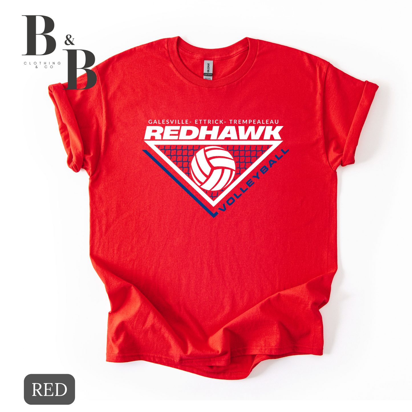 Gale-Ettrick-Tremp Redhawk Volleyball Tee/Crewneck/Hoodie