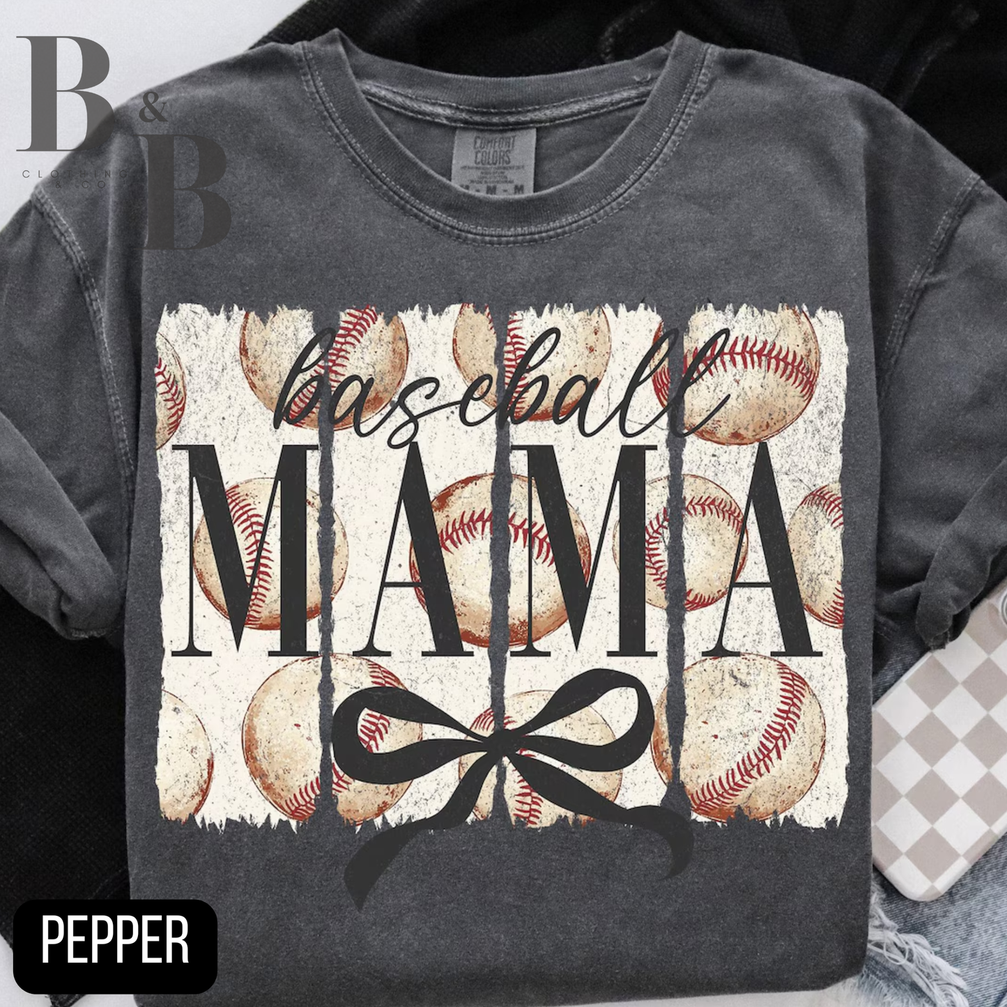 Baseball Mama Comfort Colors Tee|LS