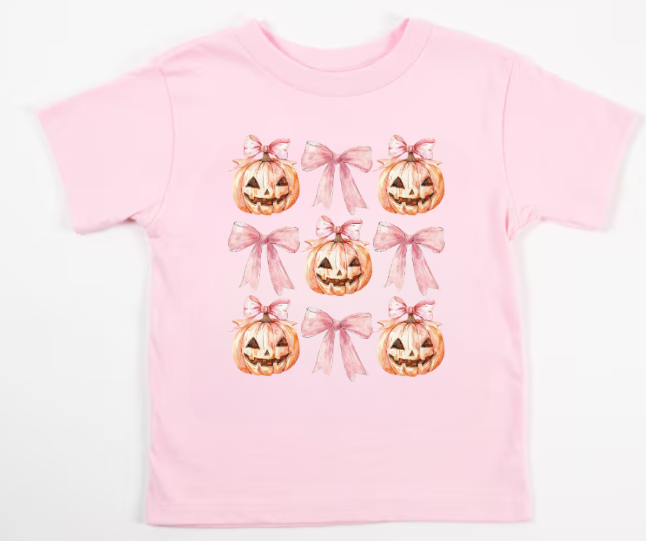 Bow Halloween Collage Tee- Youth Sizes