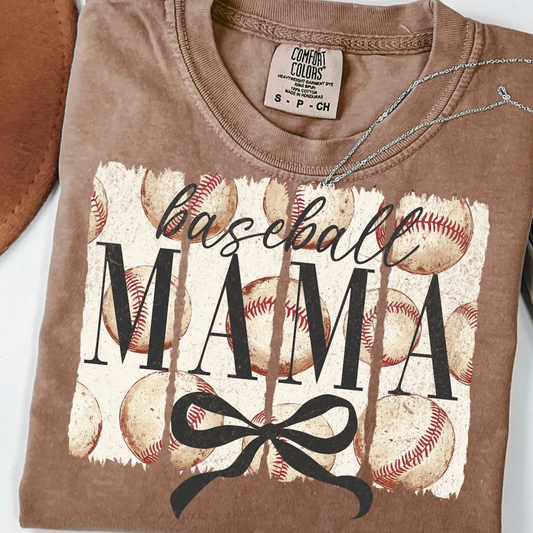 Baseball Mama Comfort Colors Tee|LS